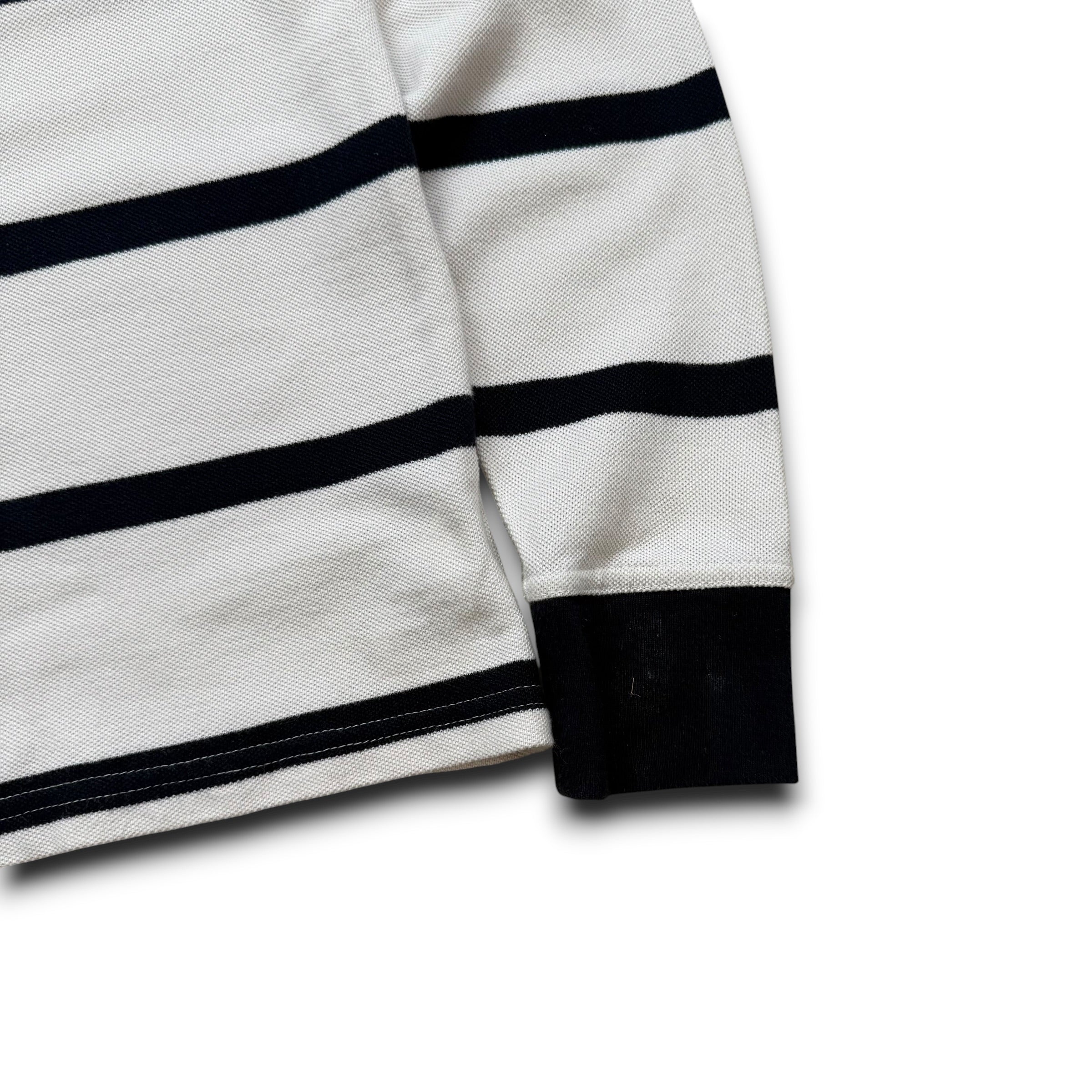 Ralph Lauren 2000's horizontal stripe embroidered Henley tee (XS)