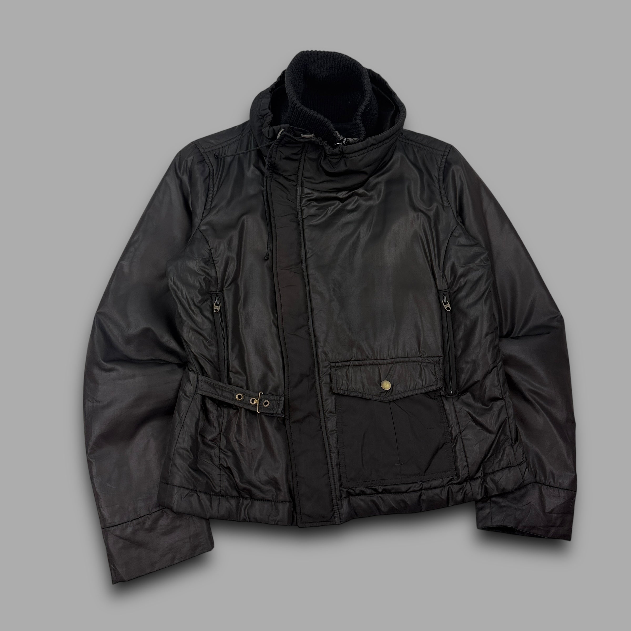 Diesel 2000's technical asymmetrical zip coat (L) wms