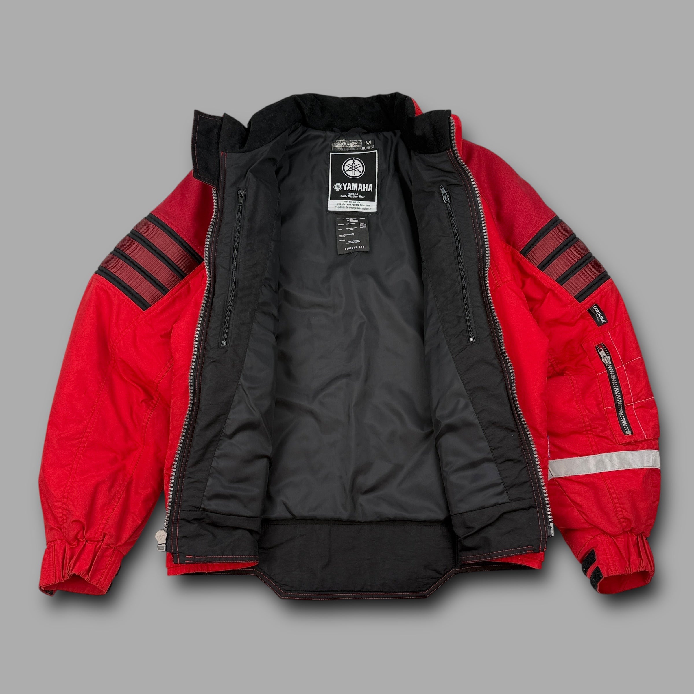 Yamaha 2000's technical cordura panelled biker jacket (M)