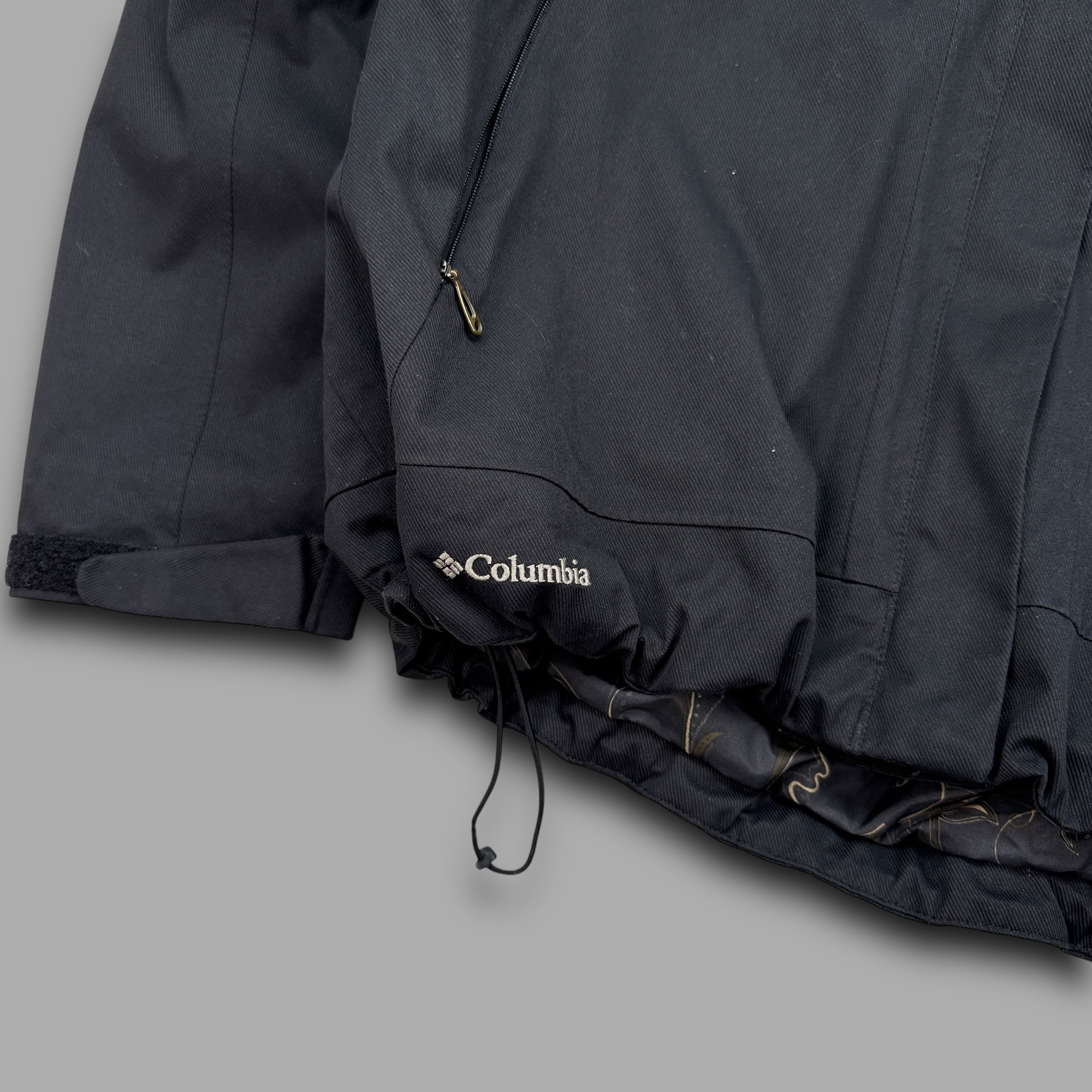 Columbia titanium 2000's technical fur hood waterproof shell jacket (M) wms