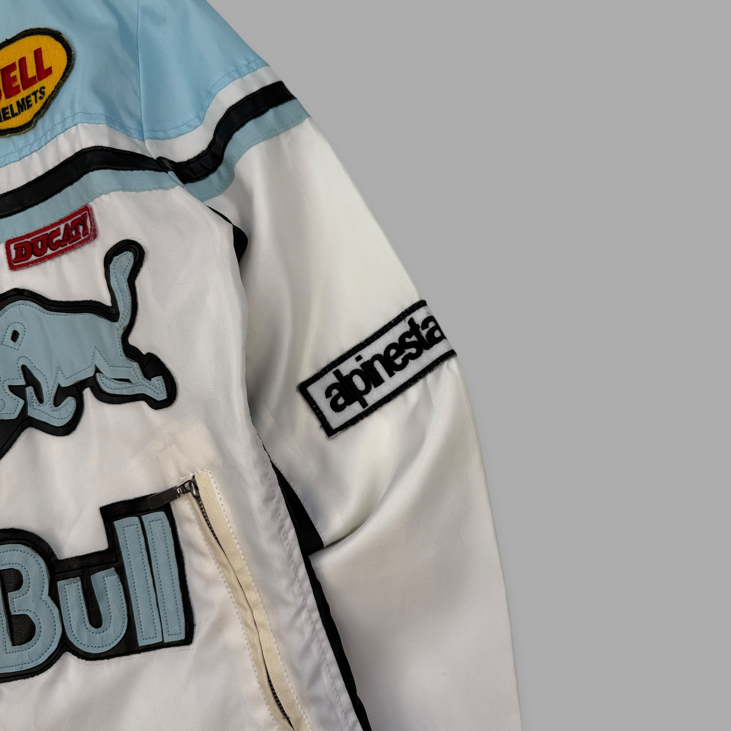 Redbull 2000's lightweight zip-up biker jacket (S)
