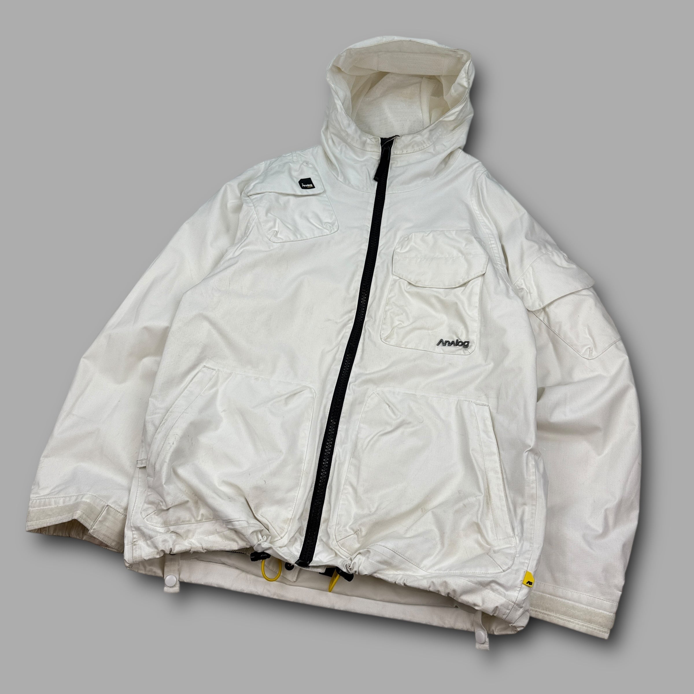 Burton analog 2000's technical multi-pocket softshell ski jacket (M)