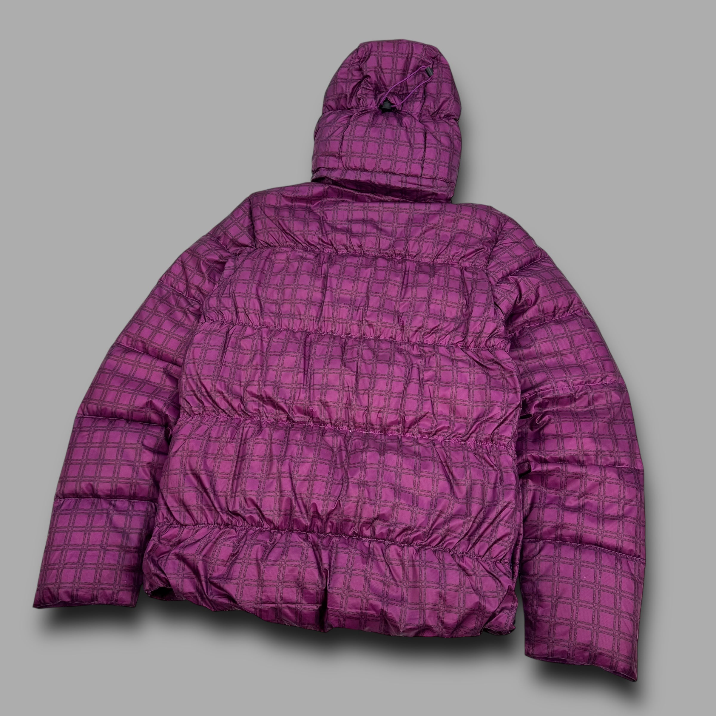 Nike 2000's technical plaid downfilled puffer jacket (M)