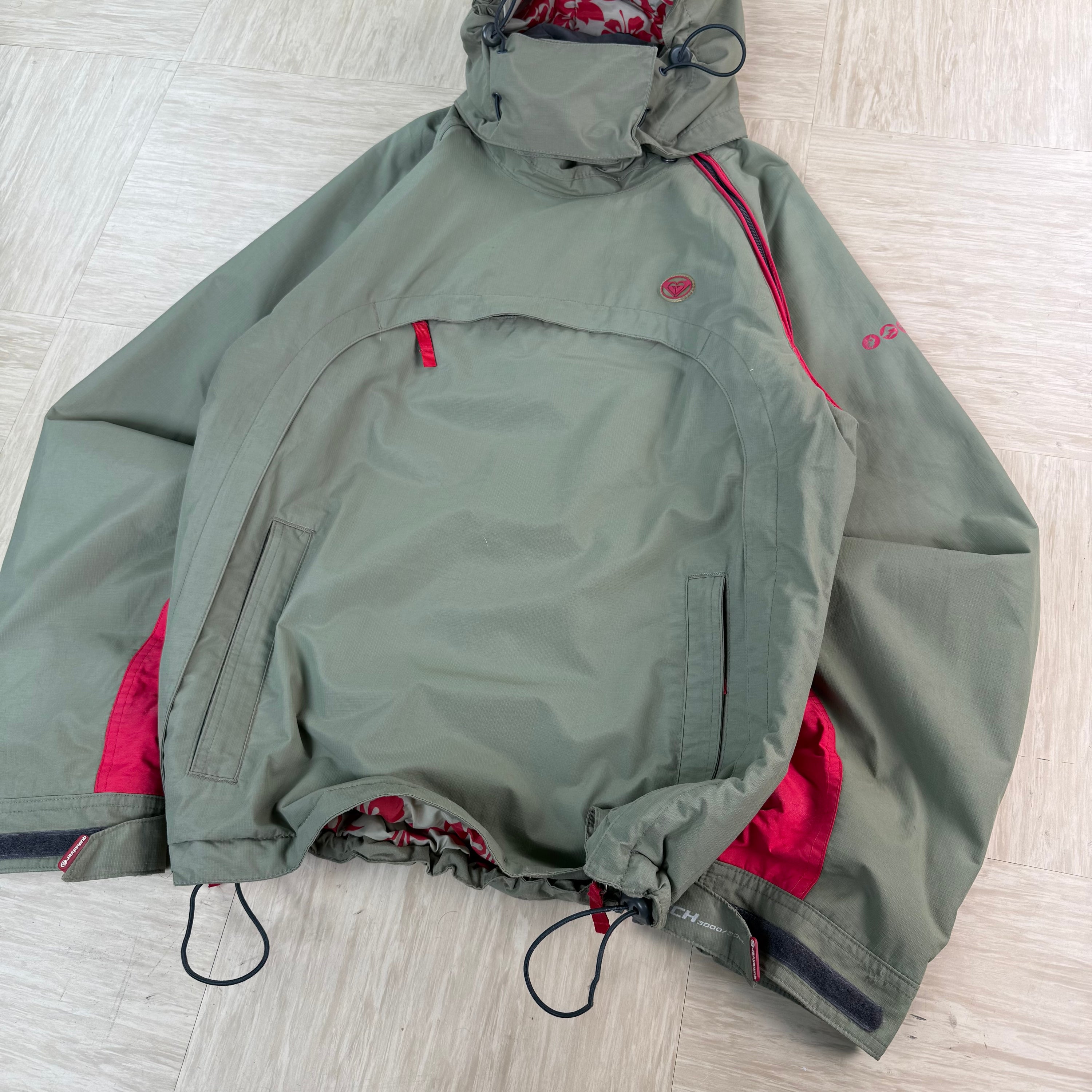 Quiksilver x Roxy 2000's technical asymmetrical zip softshell ski jacket (S)