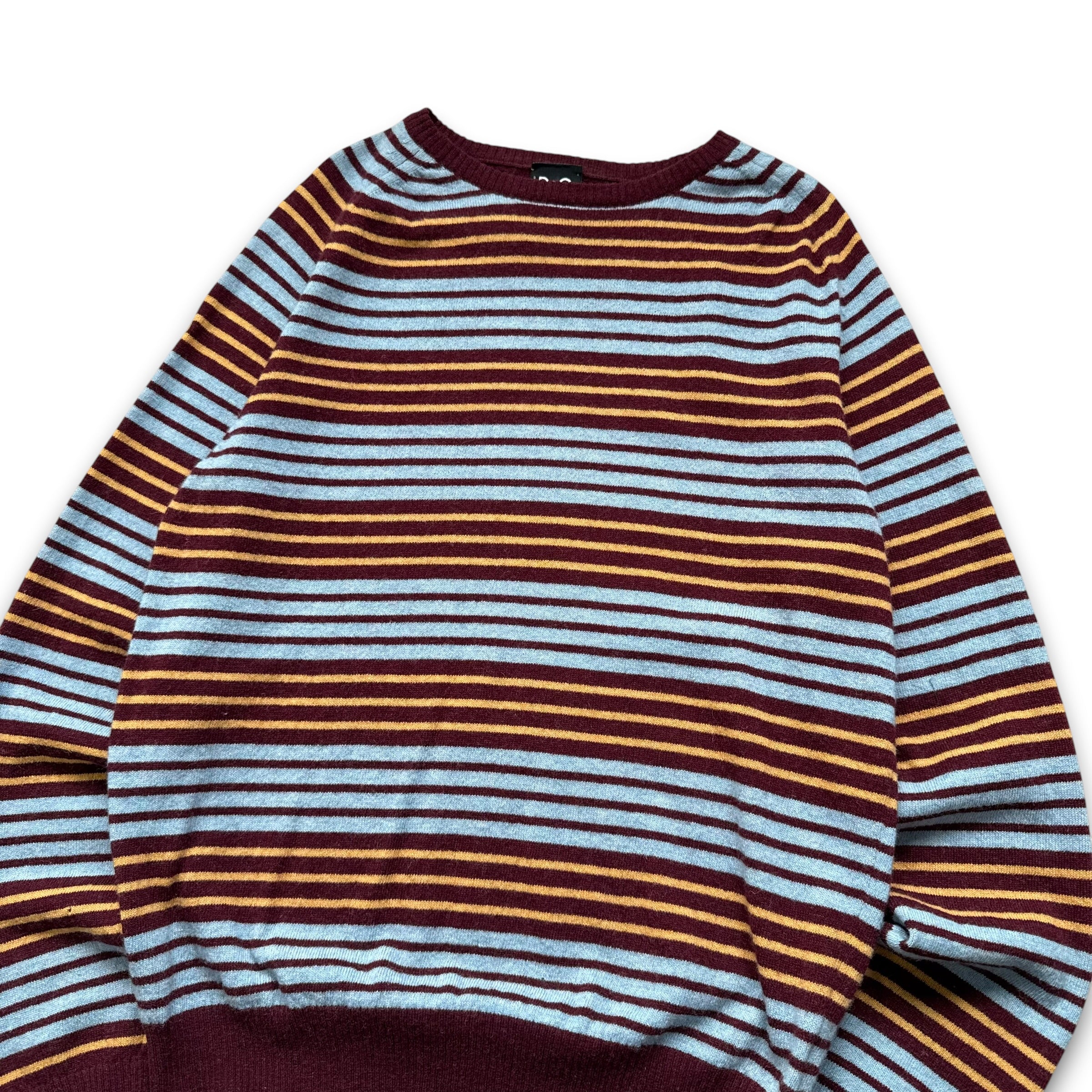 Dolce and gabbana 2000's horizontal stripe wool knit pullover jumper (S)