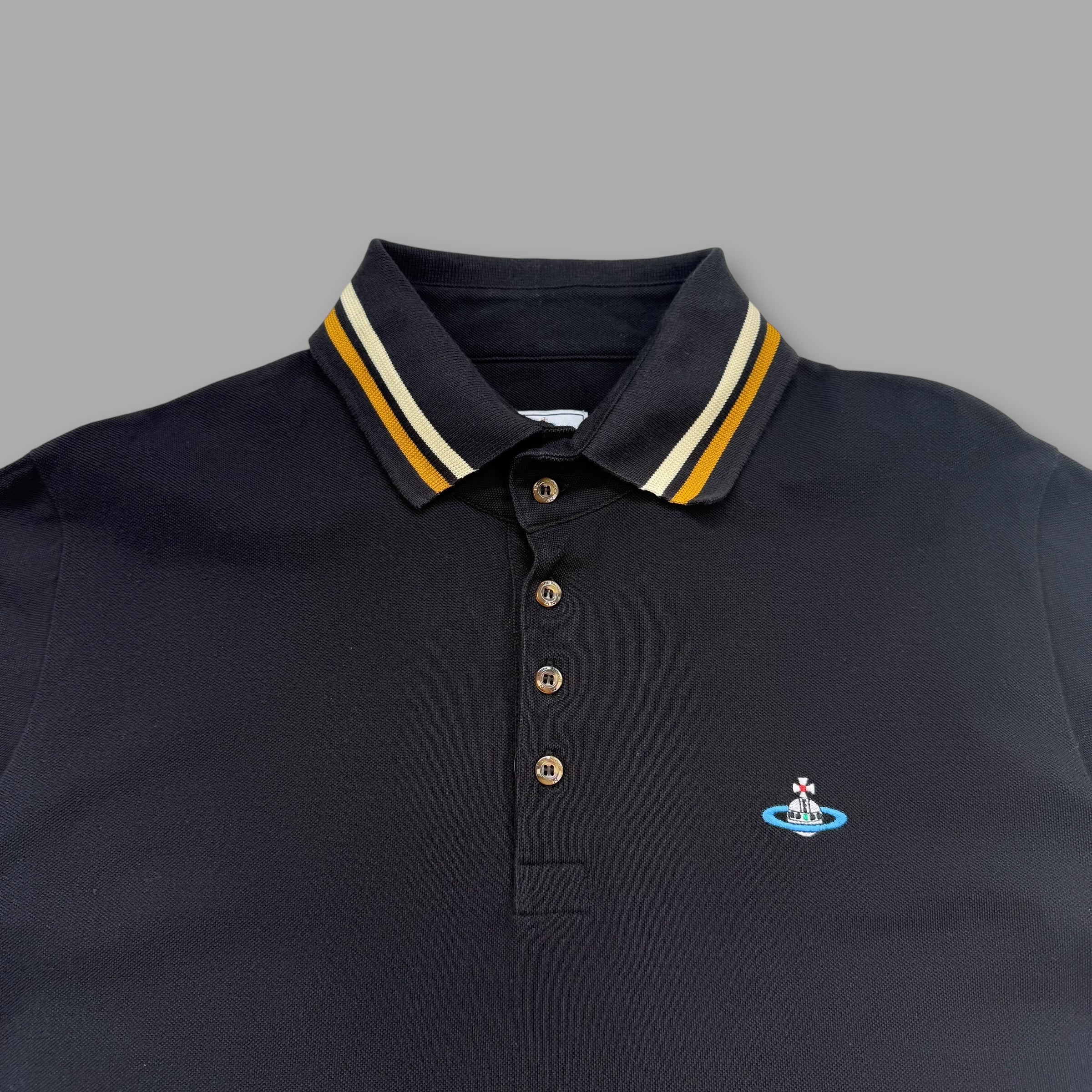 Vivienne Westwood 2000's embroidered graphic polo shirt (L)