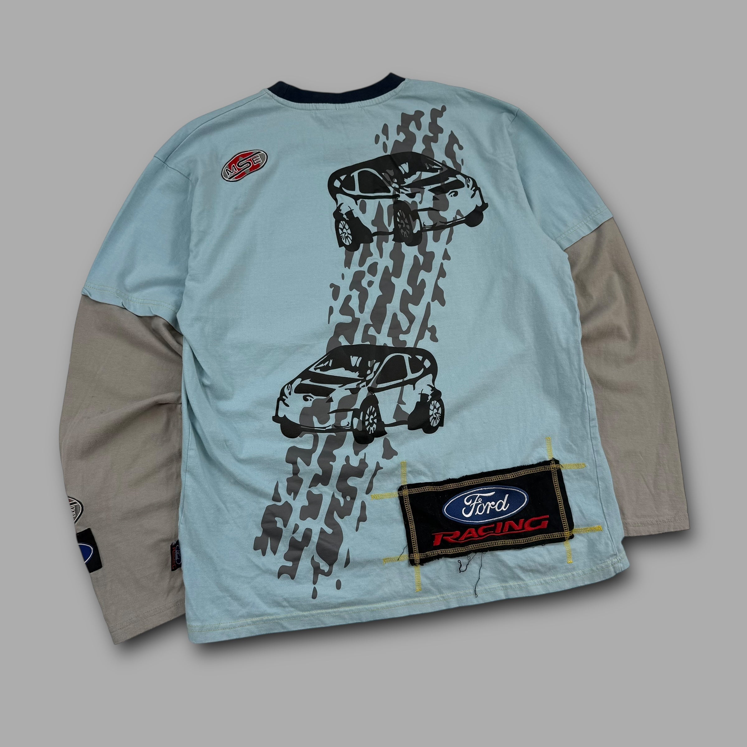 Ford racing 2000's graphic pullover two-tone long sleeve (XL)