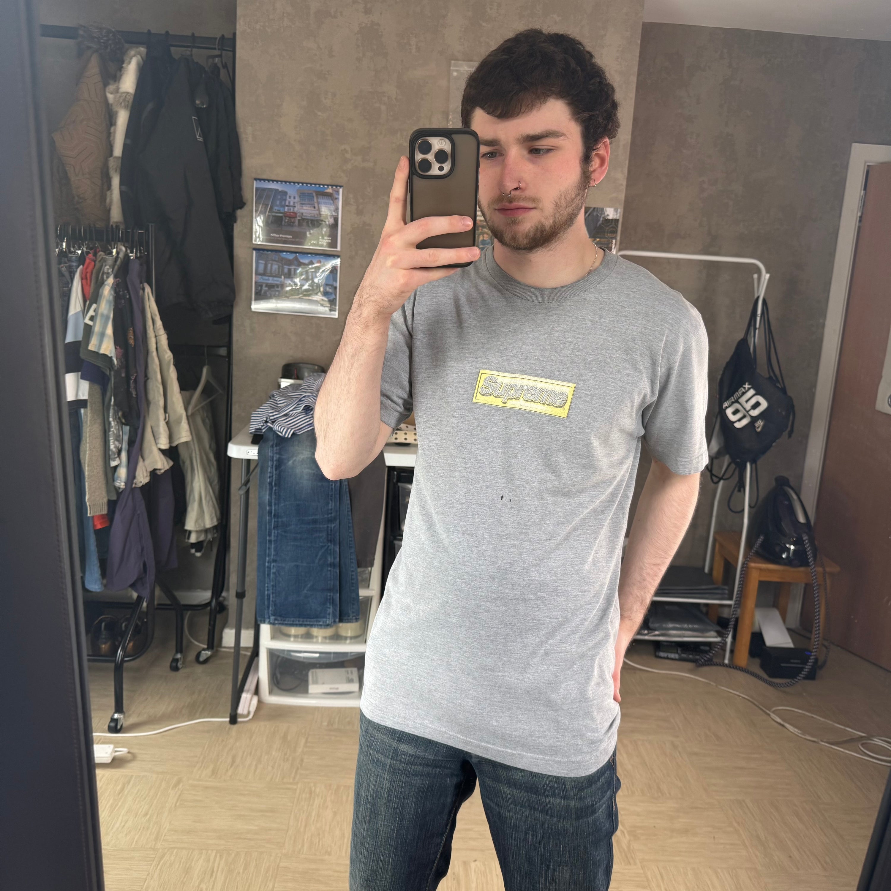 Supreme 2013 graphic bling box logo spellout tee (M)