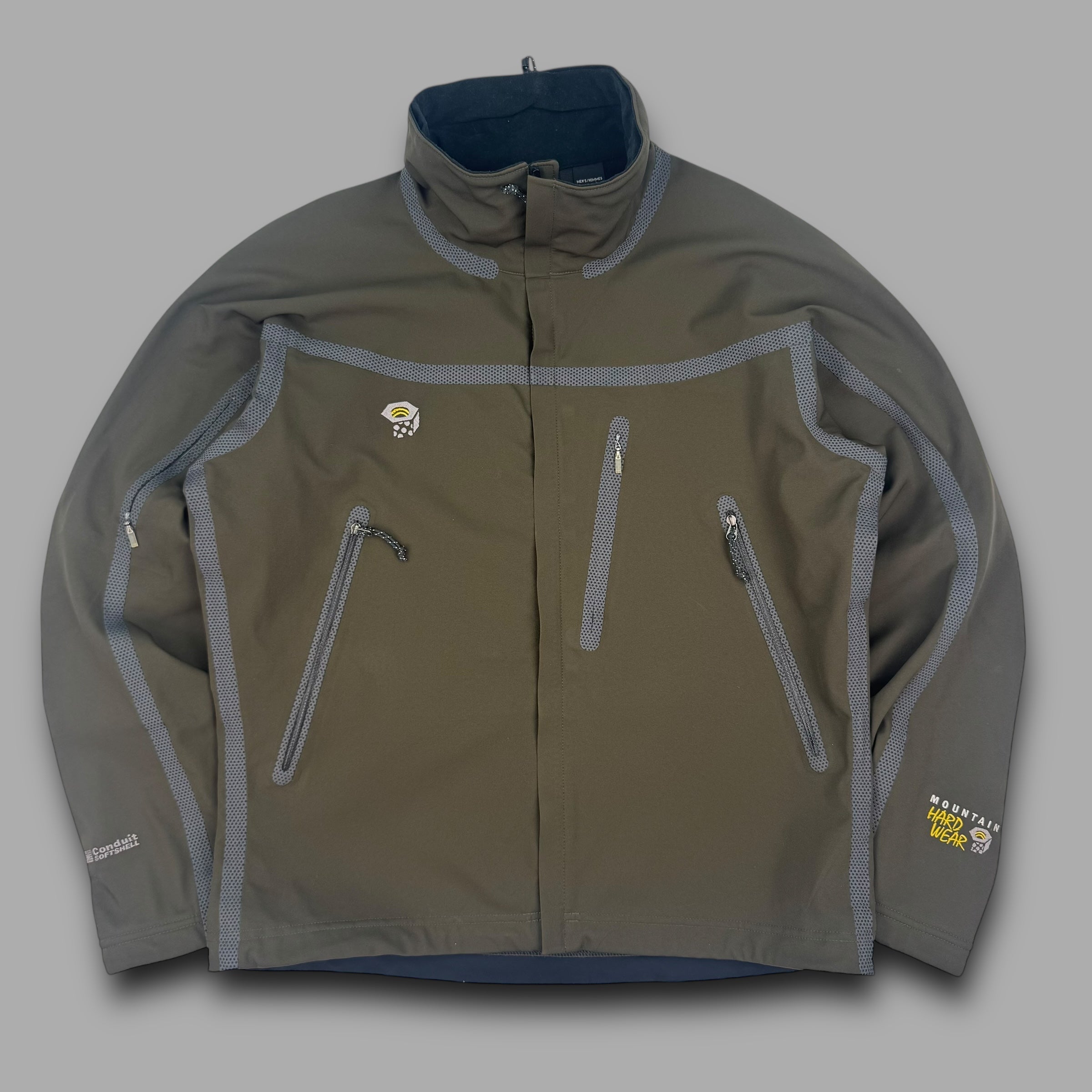 Mountain hardwear 2000’s technical taped seams conduit softshell jacket (S)