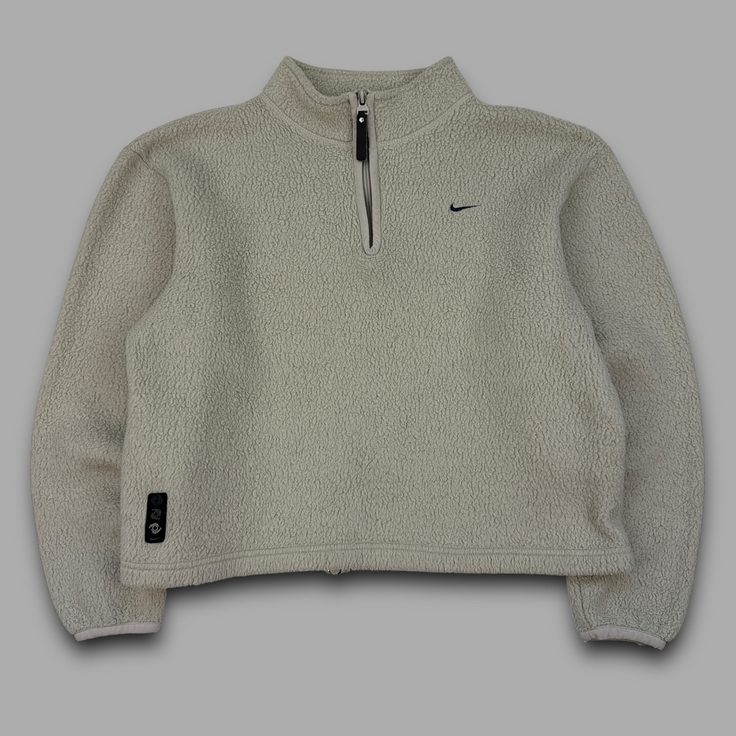 Nike 2000's cropped 1/4 pullover technical fleece (S)