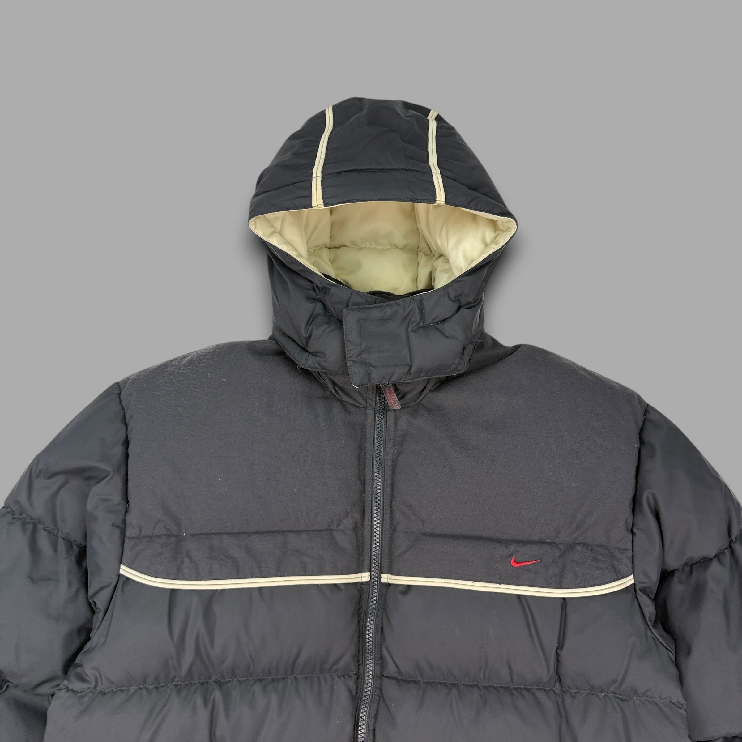 Nike 2000's technical downfilled mini swoosh puffer jacket (S)