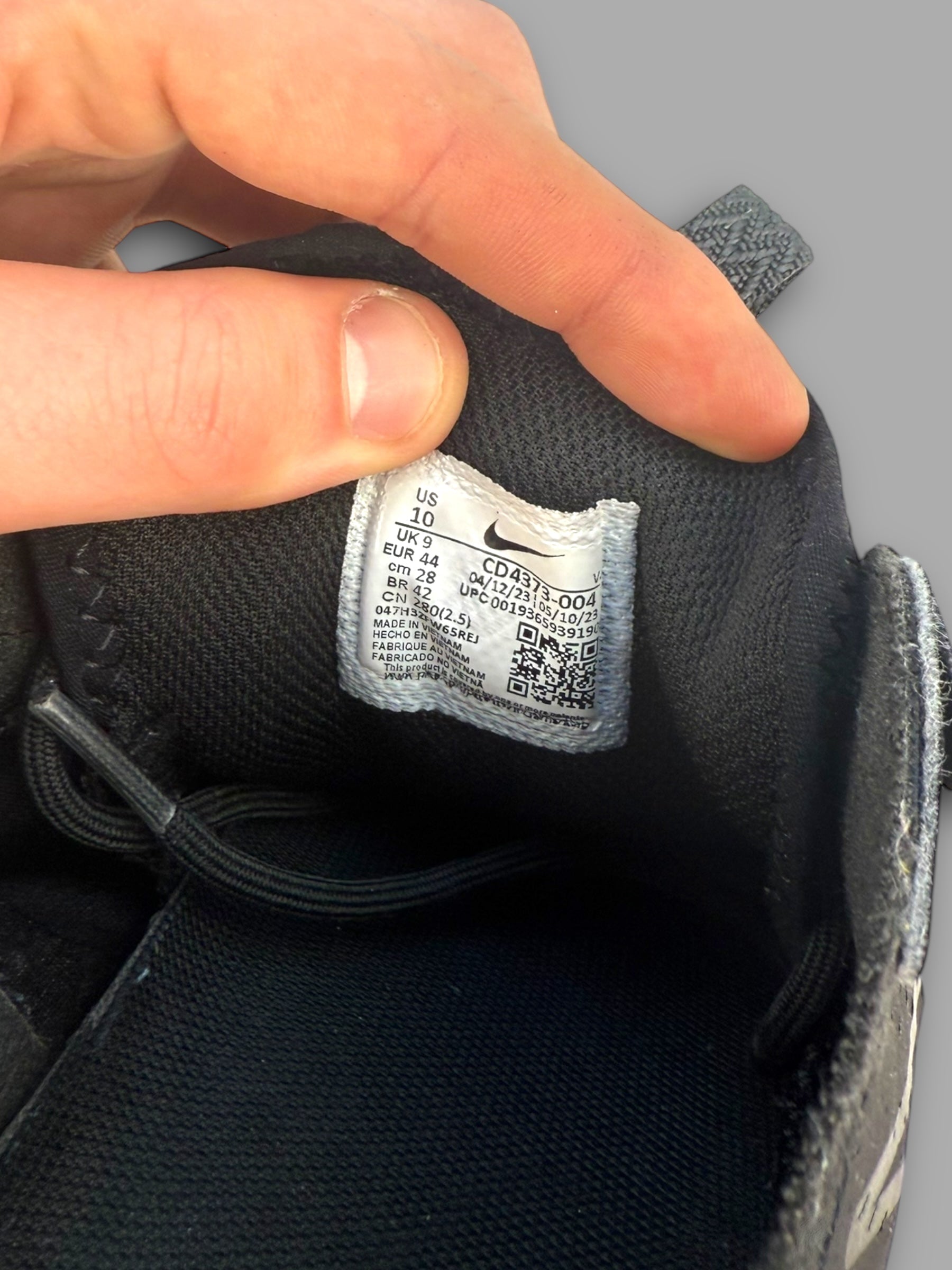 Nike React DMSX 'triple black' 2023 (UK9)