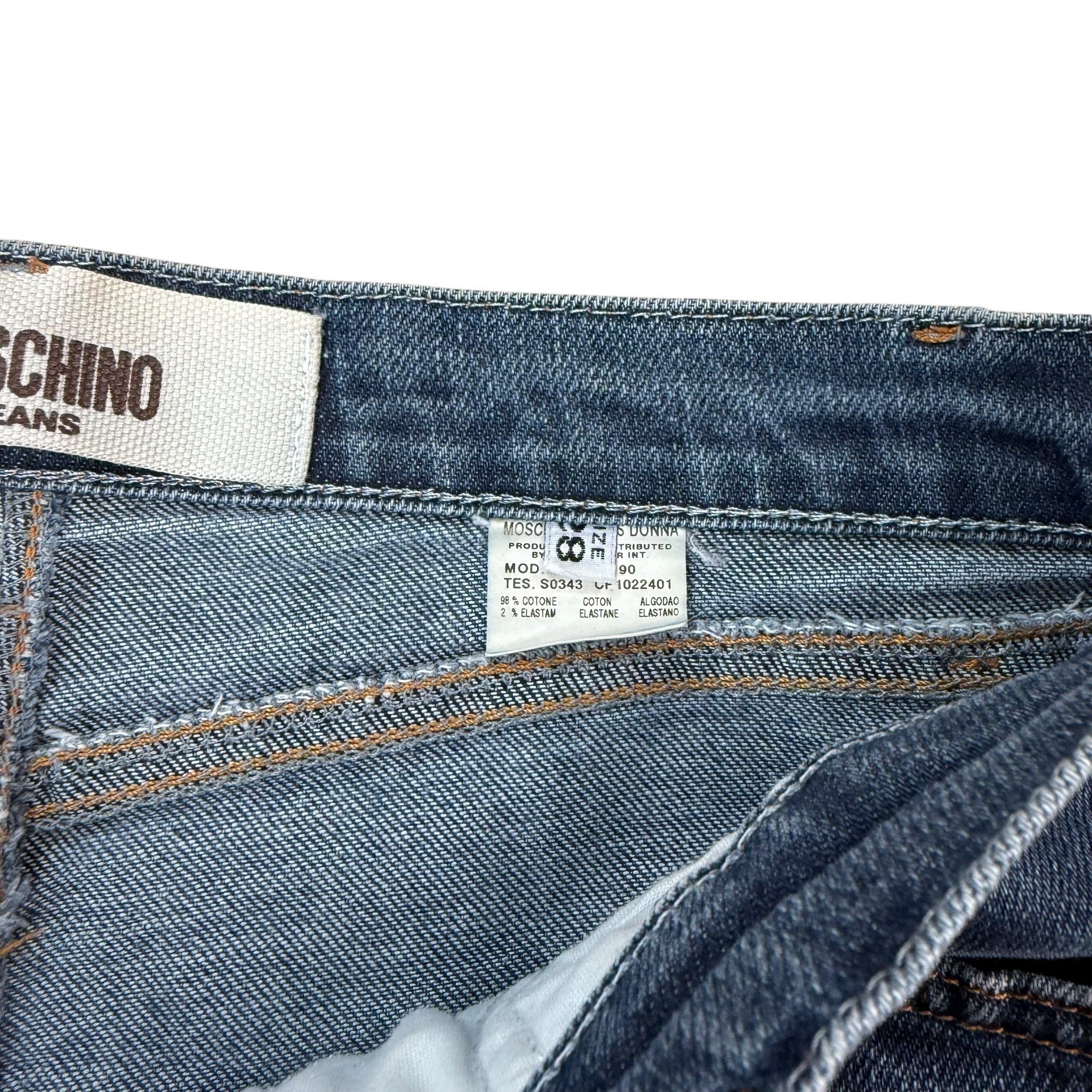Moschino 2000's low waisted fitted denim bootcut jeans (S)