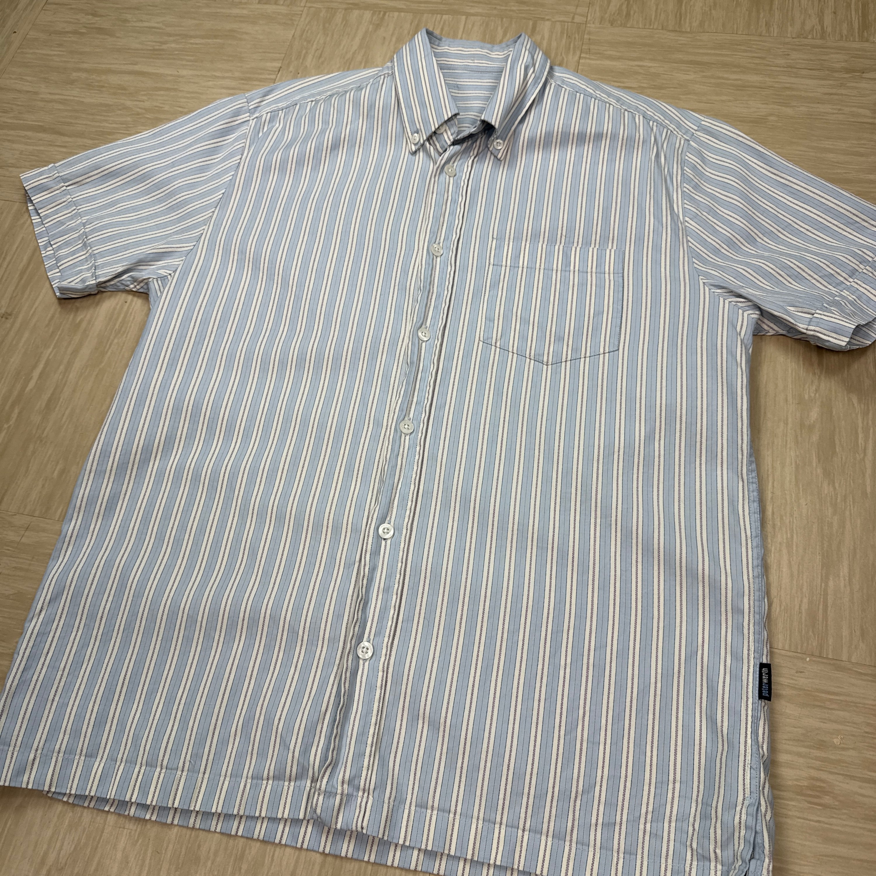 Peter werth button up striped shirt (S)