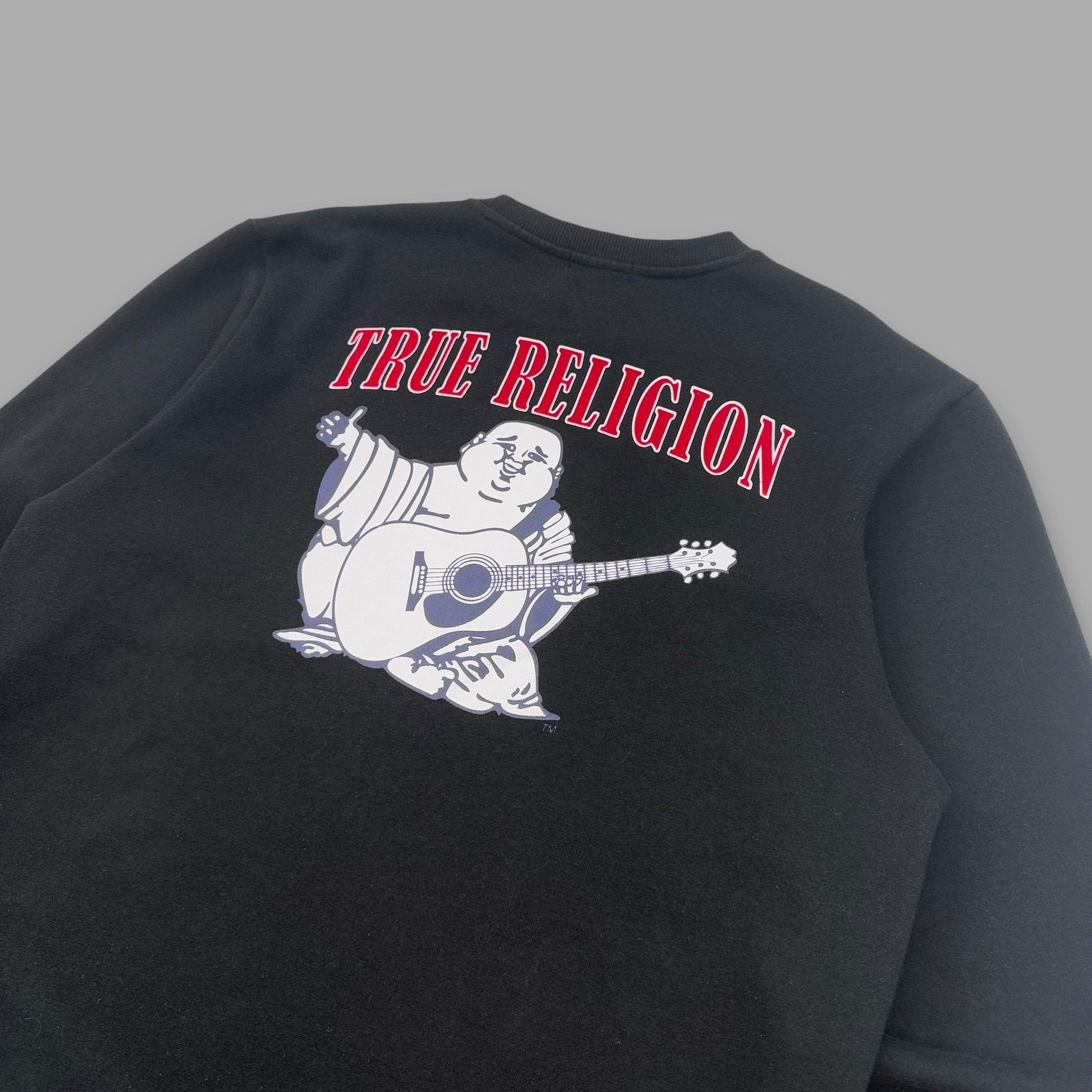 True religion 2000's spellout graphic pullover sweatshirt (XL)