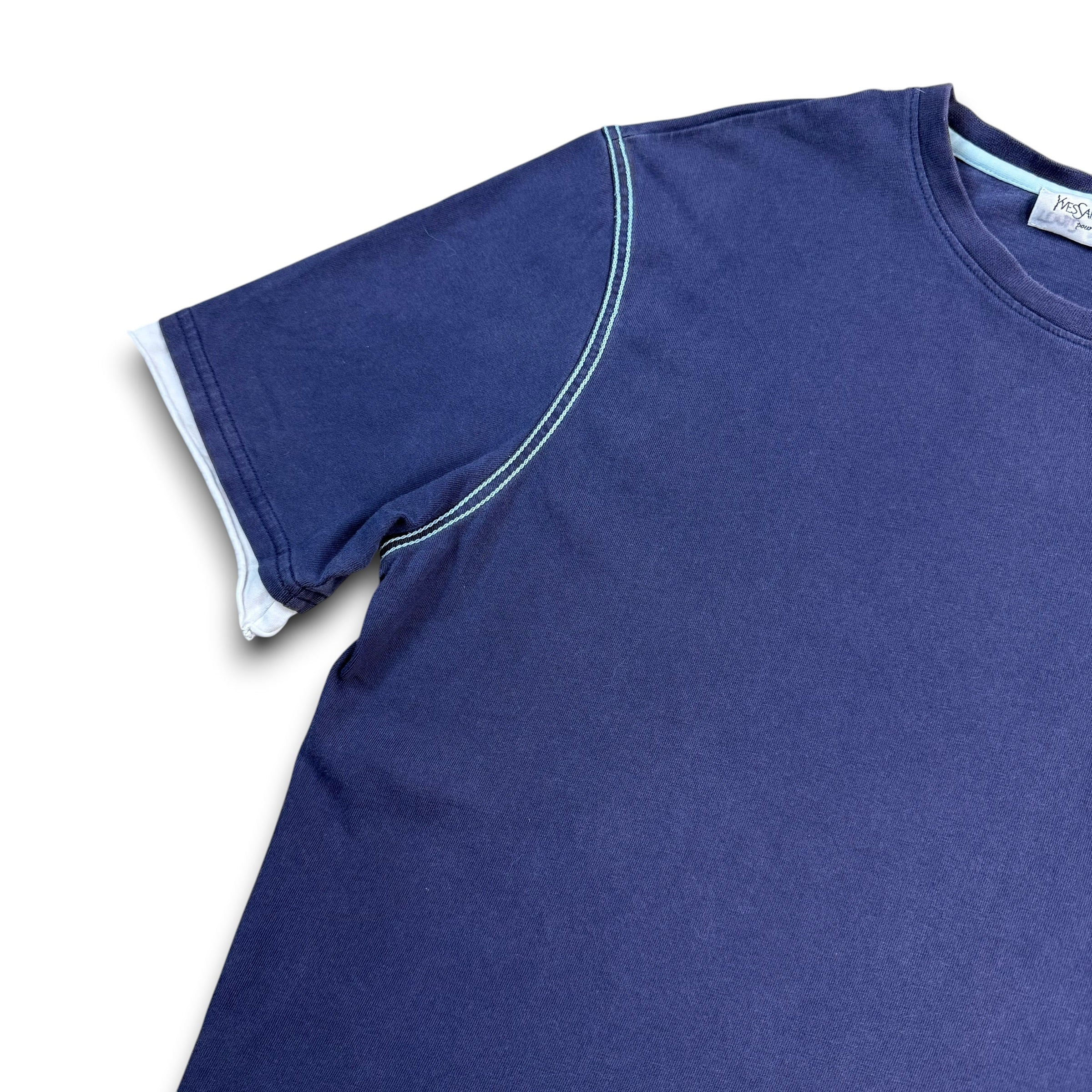 Yves saint laurent 2000's embroidered YSL cotton tee (M)