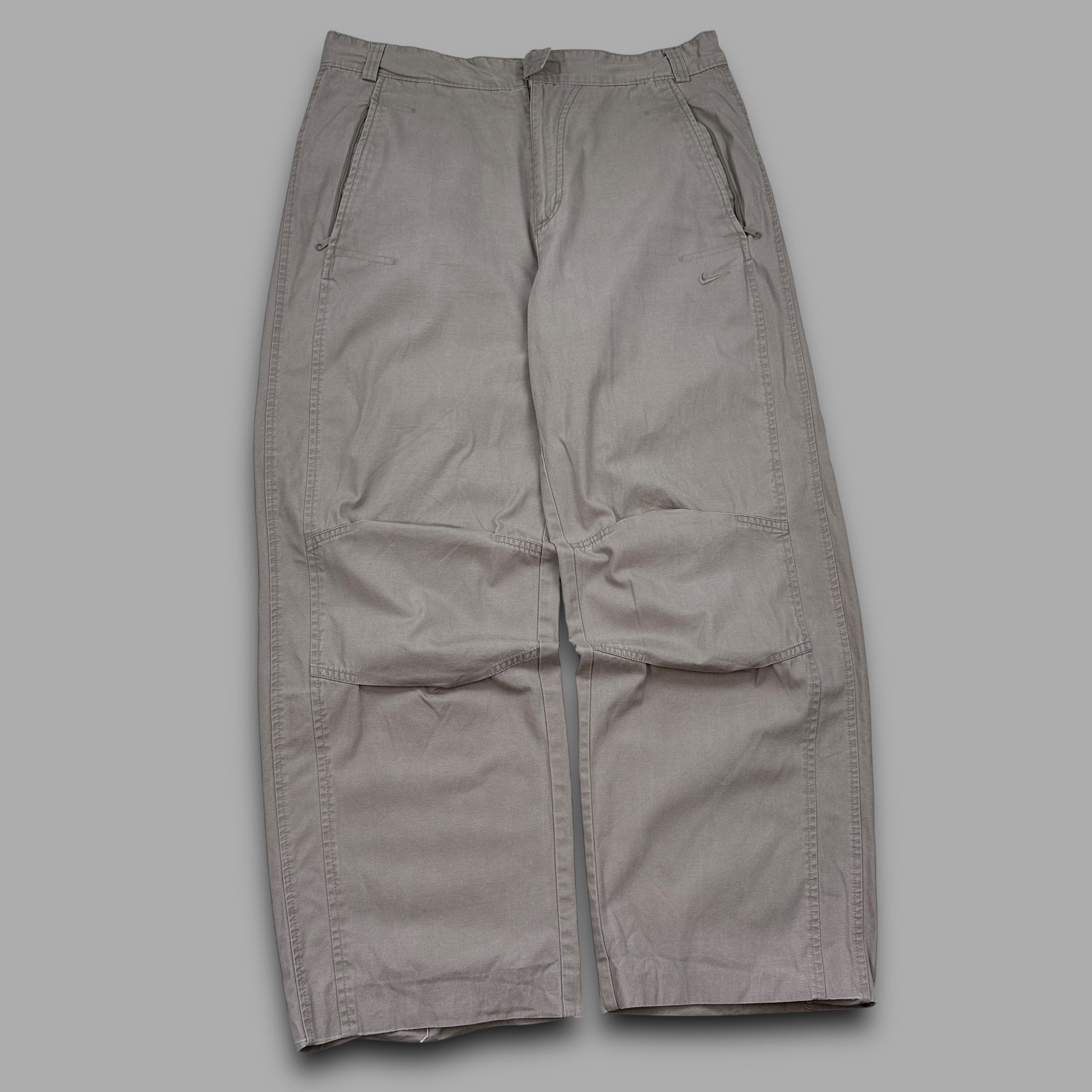 Nike 2000's techncial baggy wide leg flight bottoms (L)