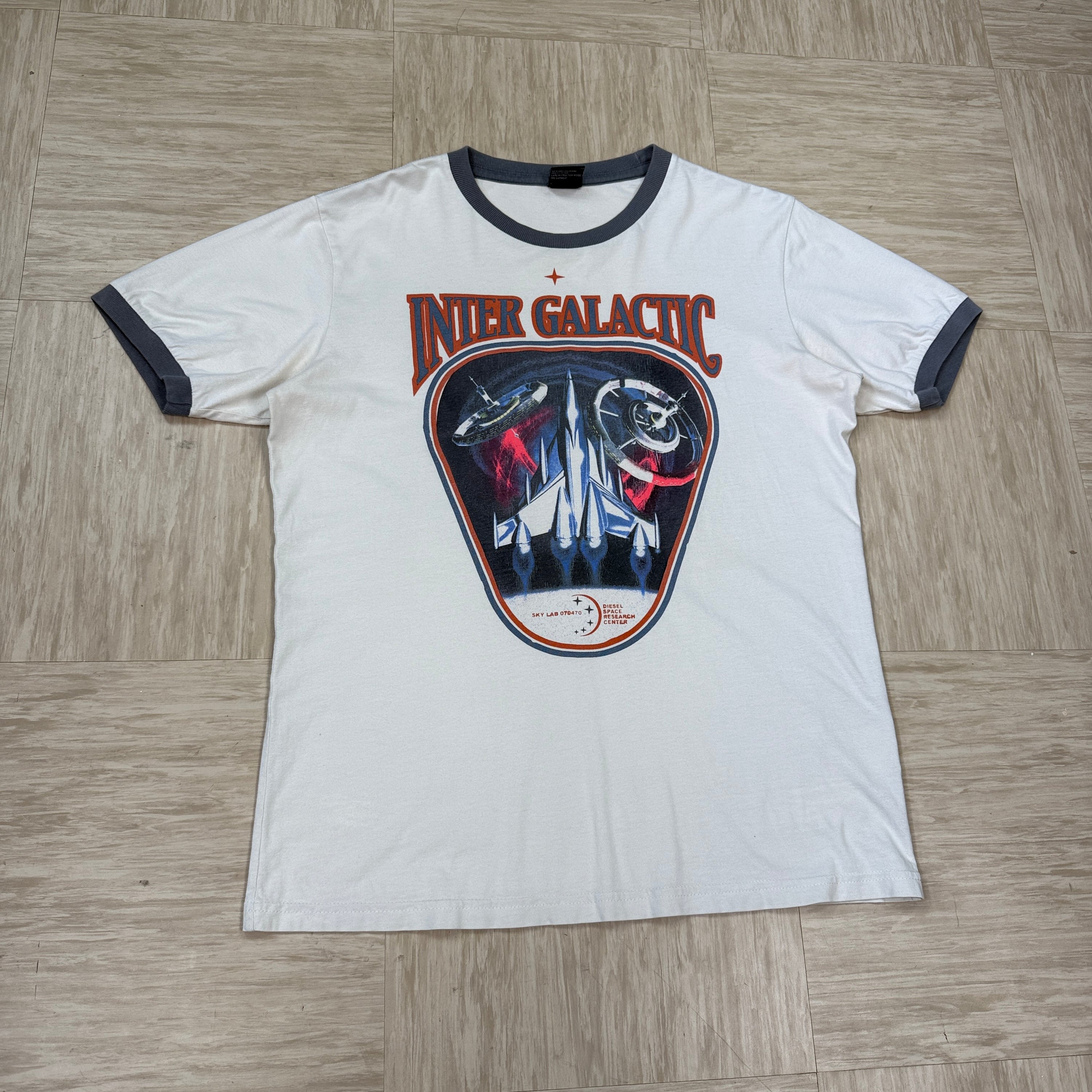 Diesel 2000's inter galactic graphic ringer tee (M)