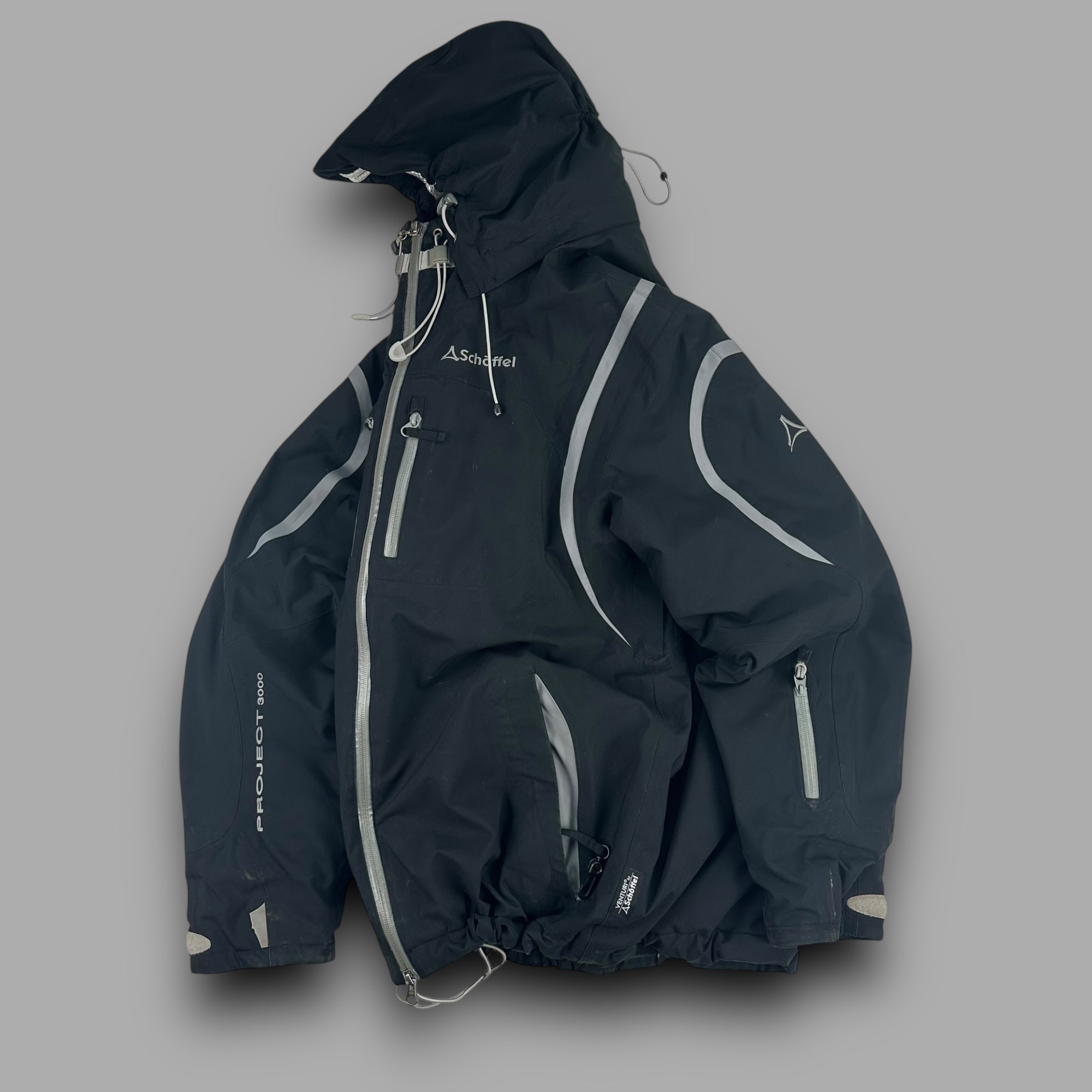 Schöffel 2000's technical two-tone built in balaclava ski jacket (L)