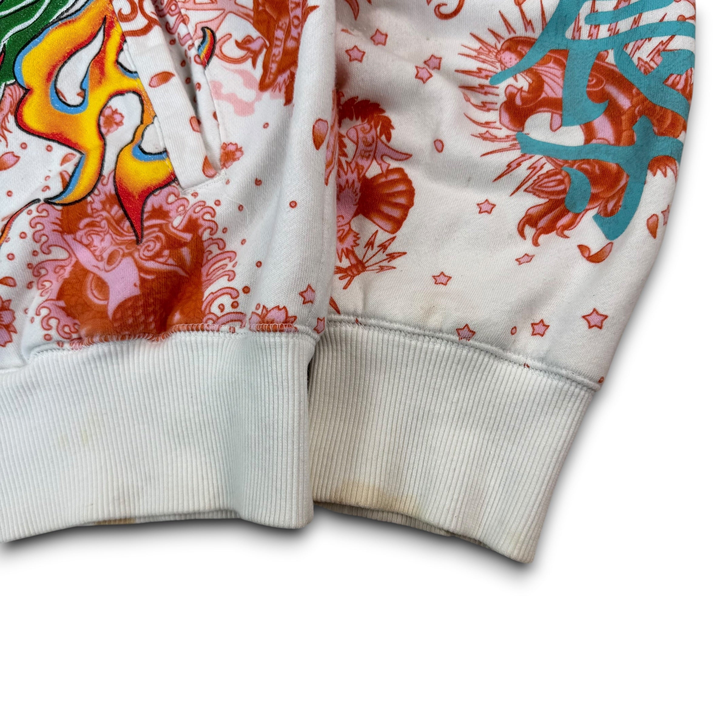 Ed hardy x Christian audigier 2000's graphic zip up hoodie (L)