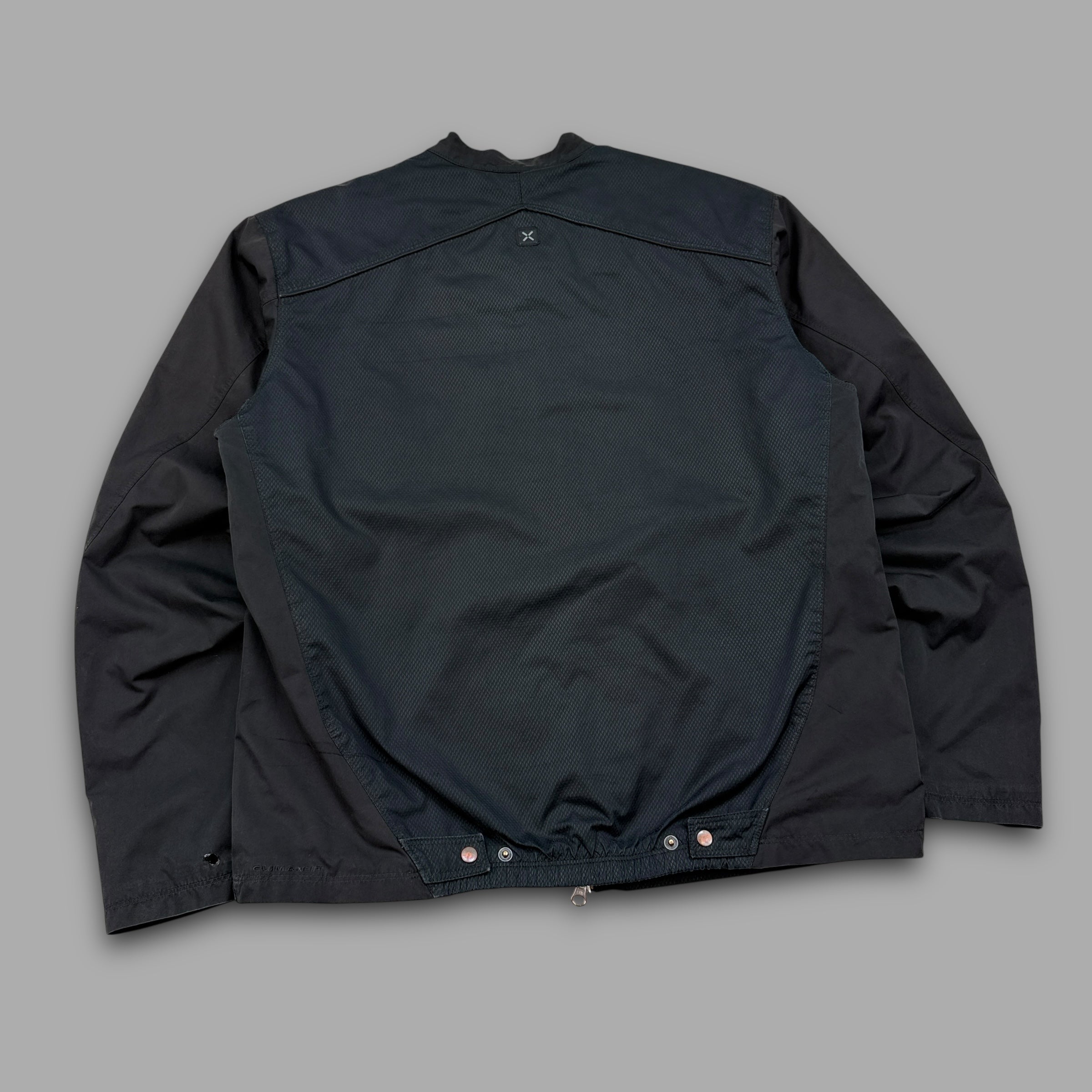 Nike clima-fit 2000's technical panelled softshell multi-pocket track jacket (S)