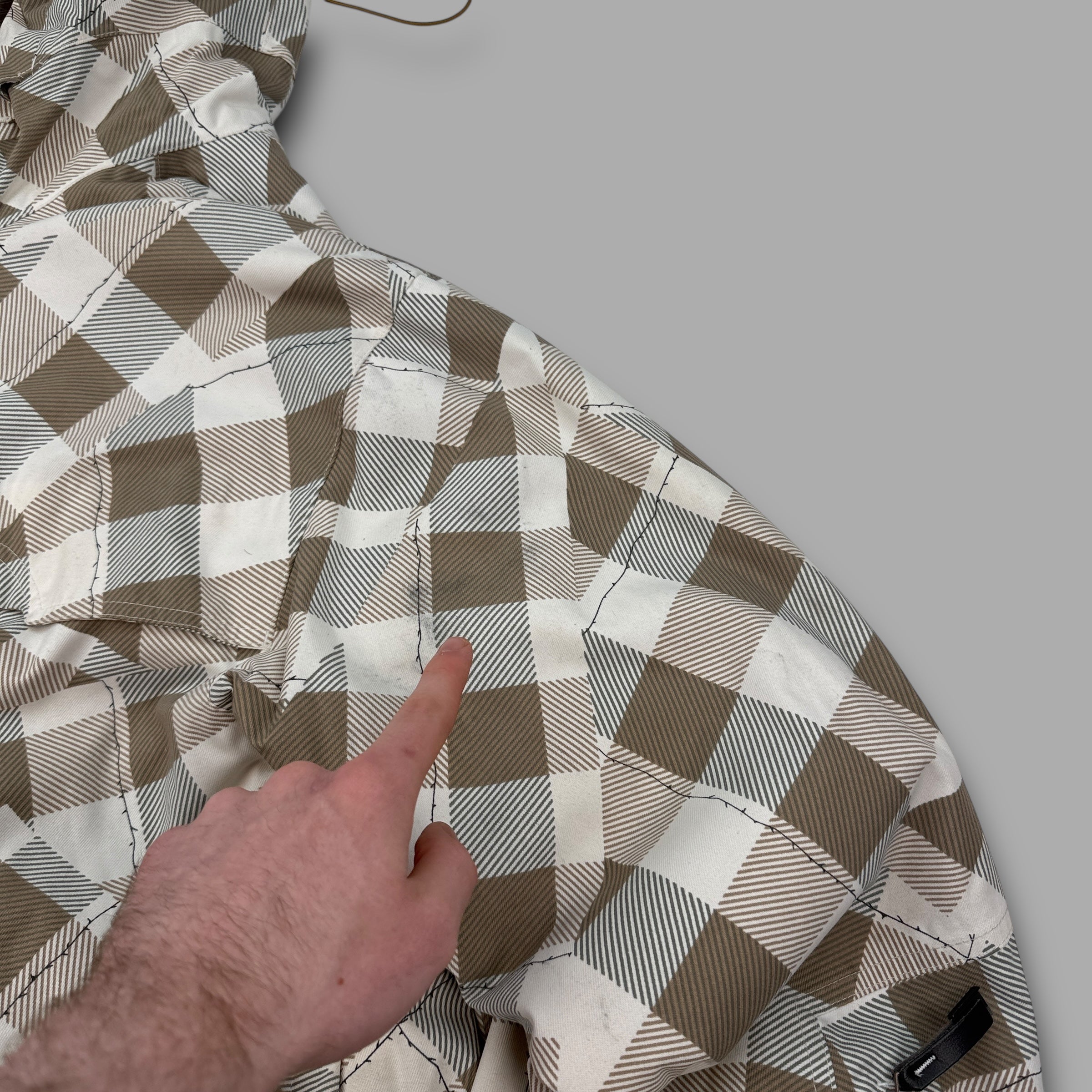 Salomon 2009 technical vented plaid clima-pro softshell ski jacket (L)