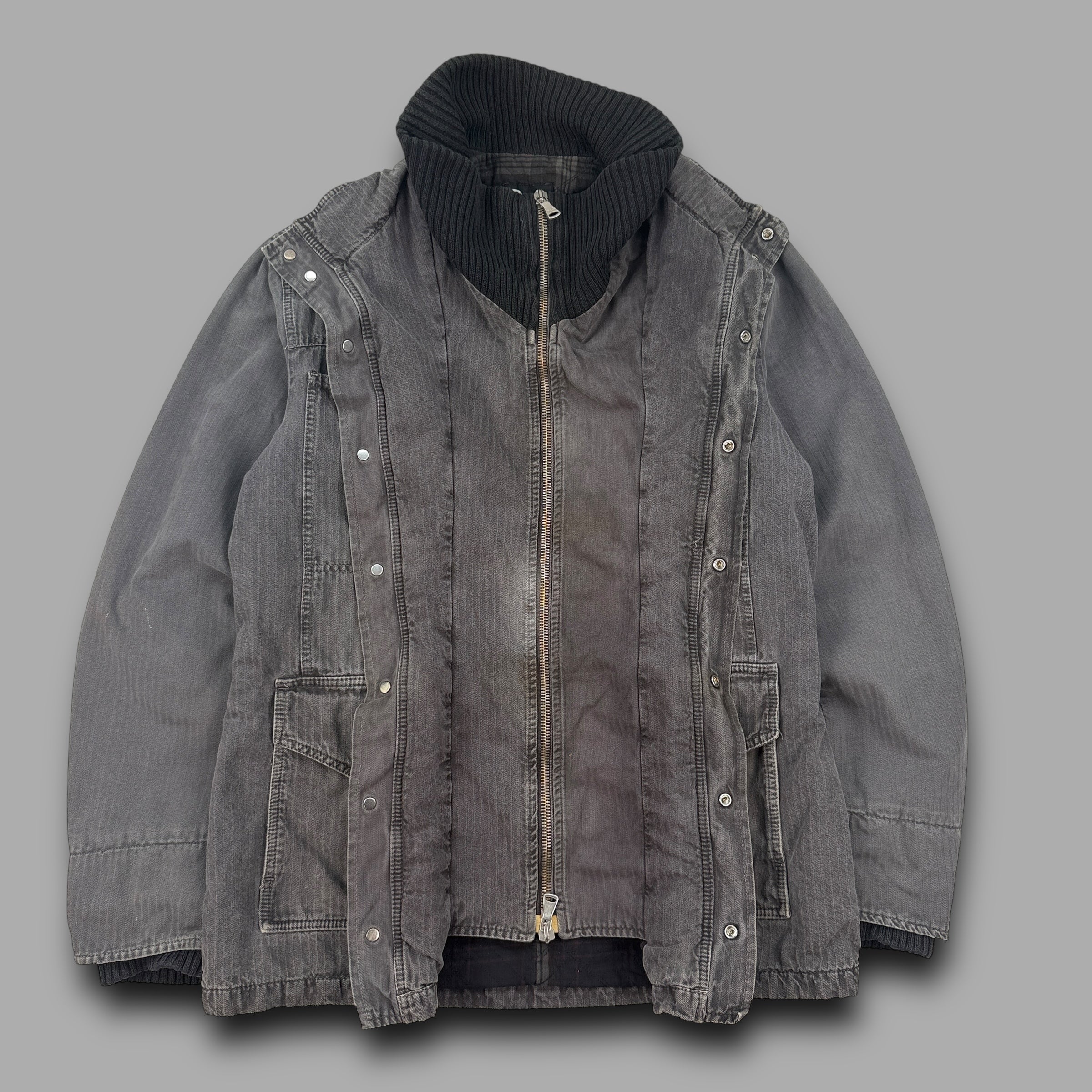 Dolce & Gabbana 2000's multi-pocket dual closure jacket (L)