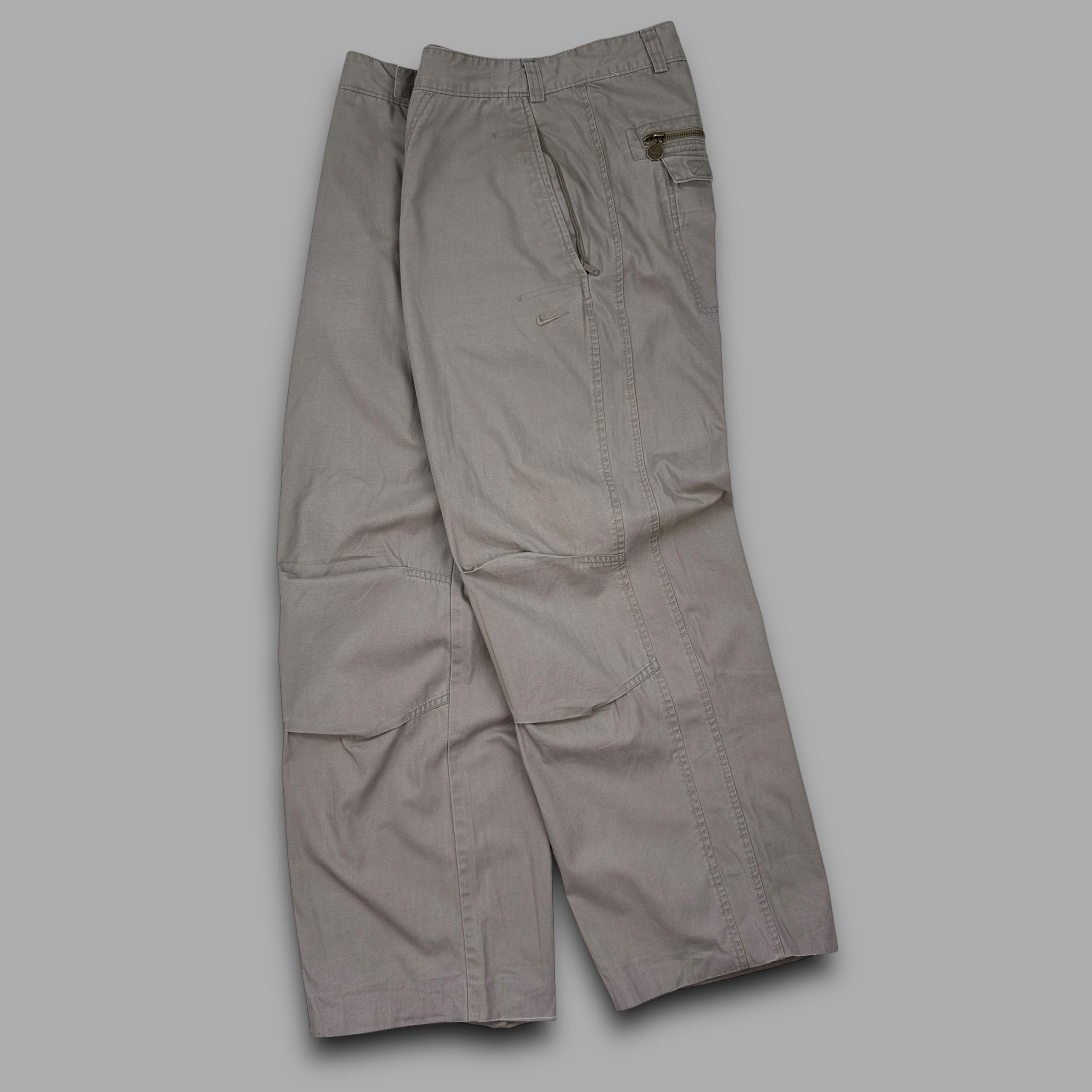 Nike 2000's techncial baggy wide leg flight bottoms (L)