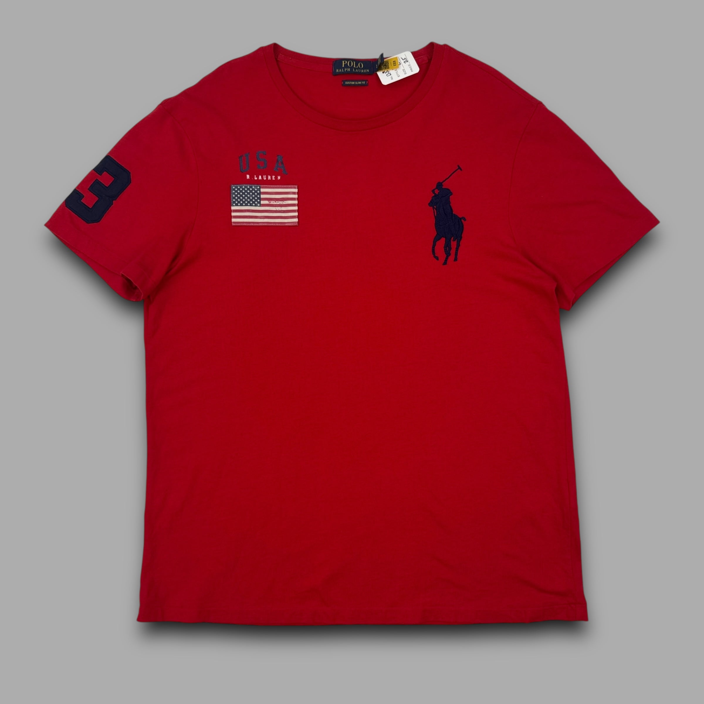 Ralph Lauren 2000's USA big pony embroidered tee (L)