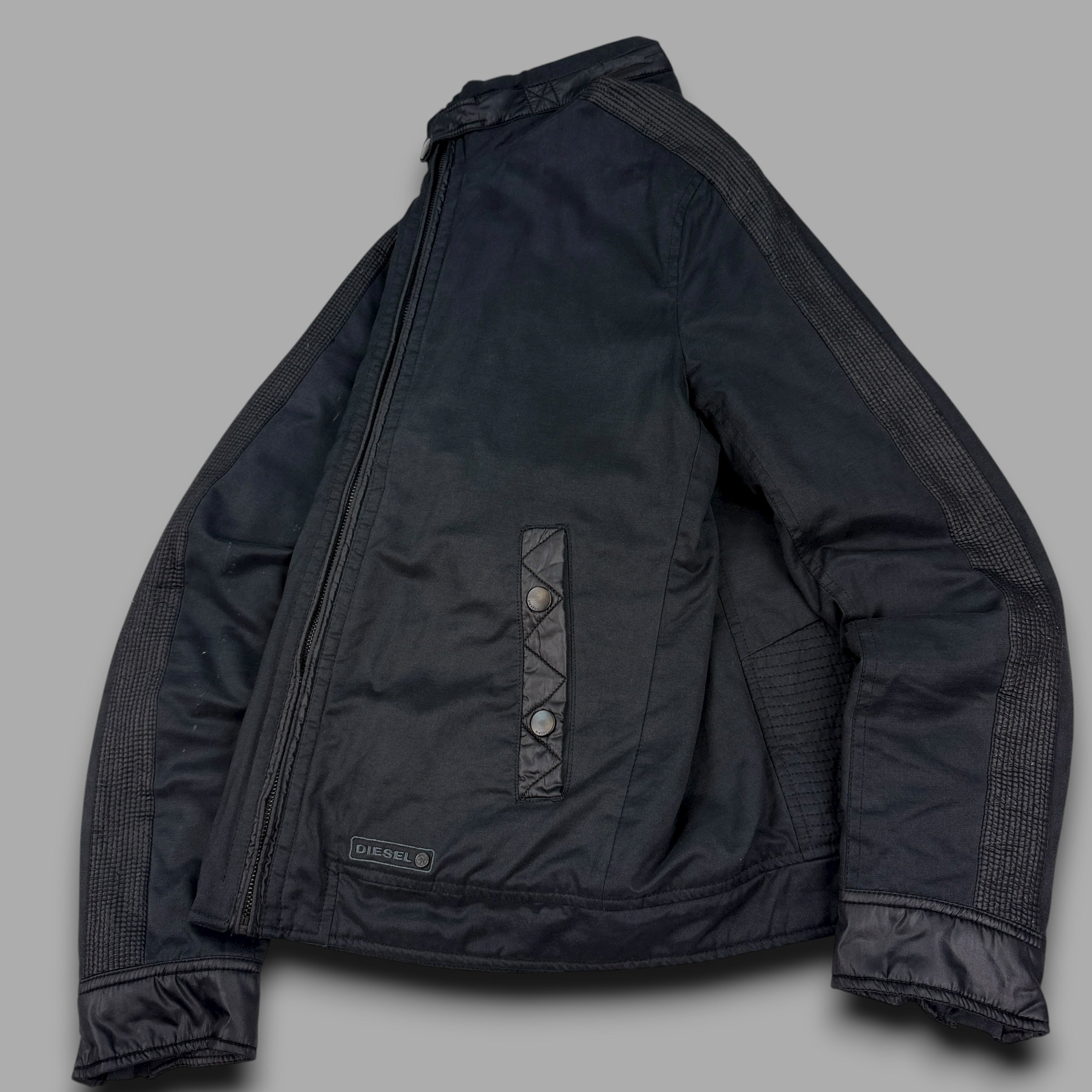 Diesel 2000's technical panelled zip up coach jacket (M)