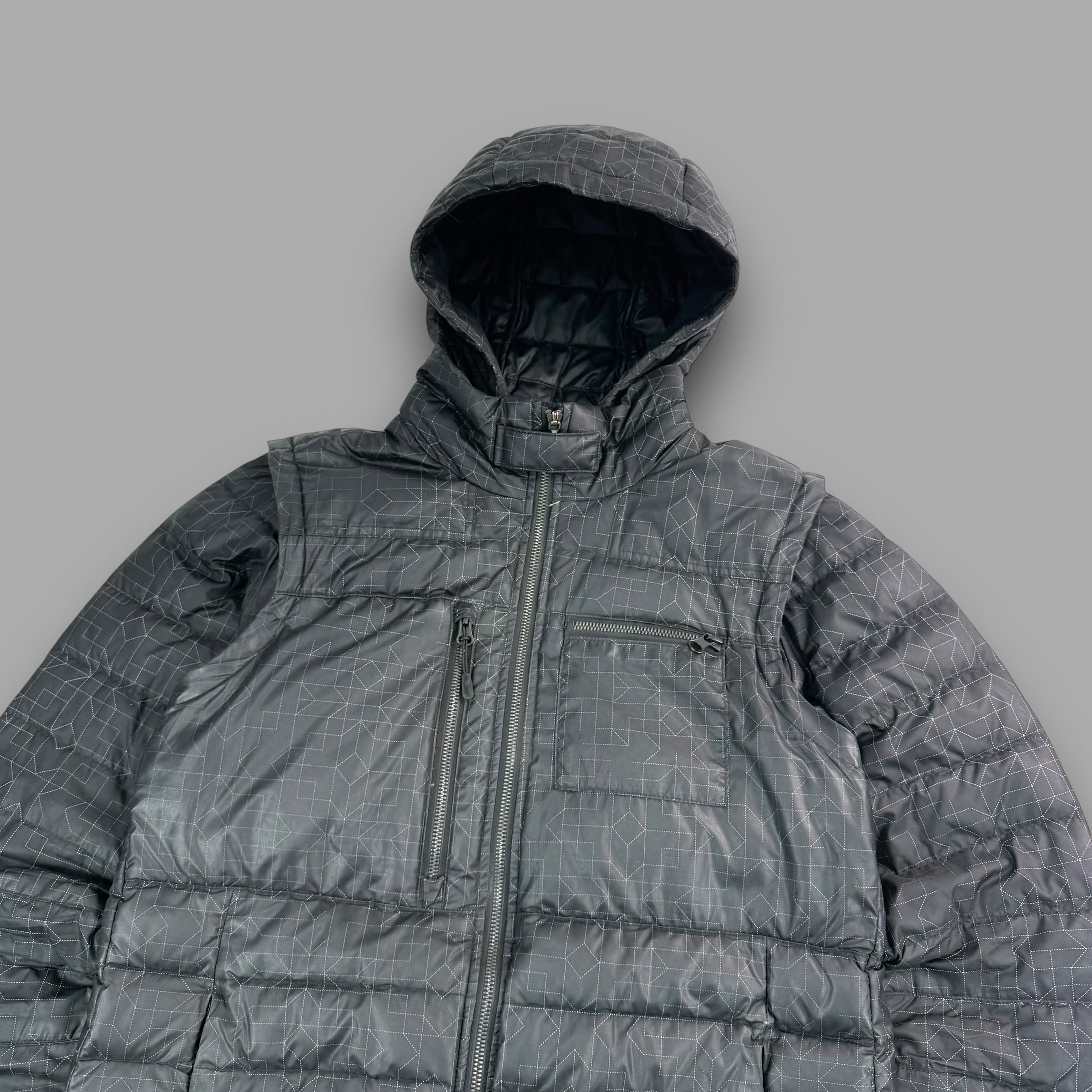 Nike 2000's technical articulated monogram puffer jacket (M)