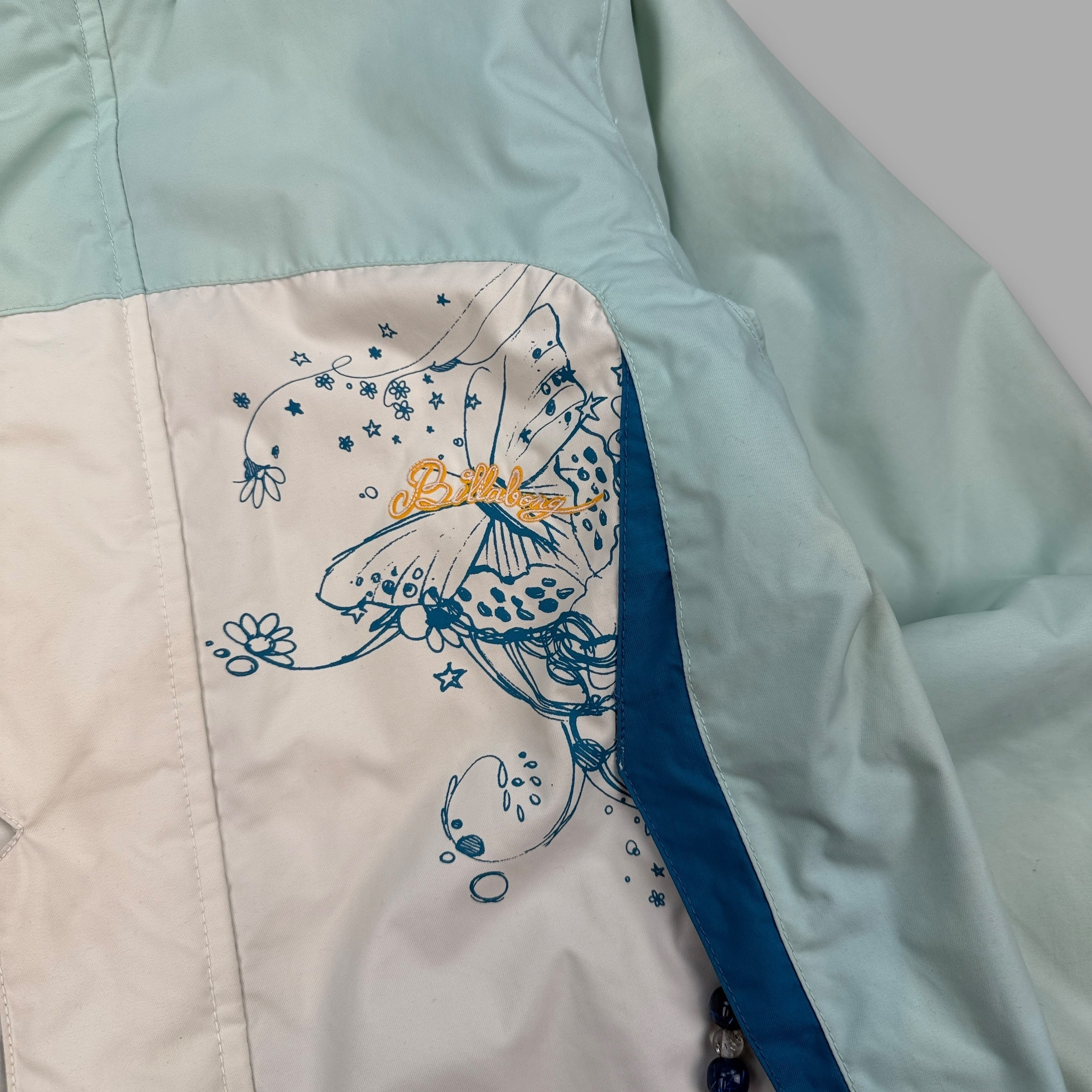 Billabong 2000's technical panelled fur hood ski jacket (XL) wms