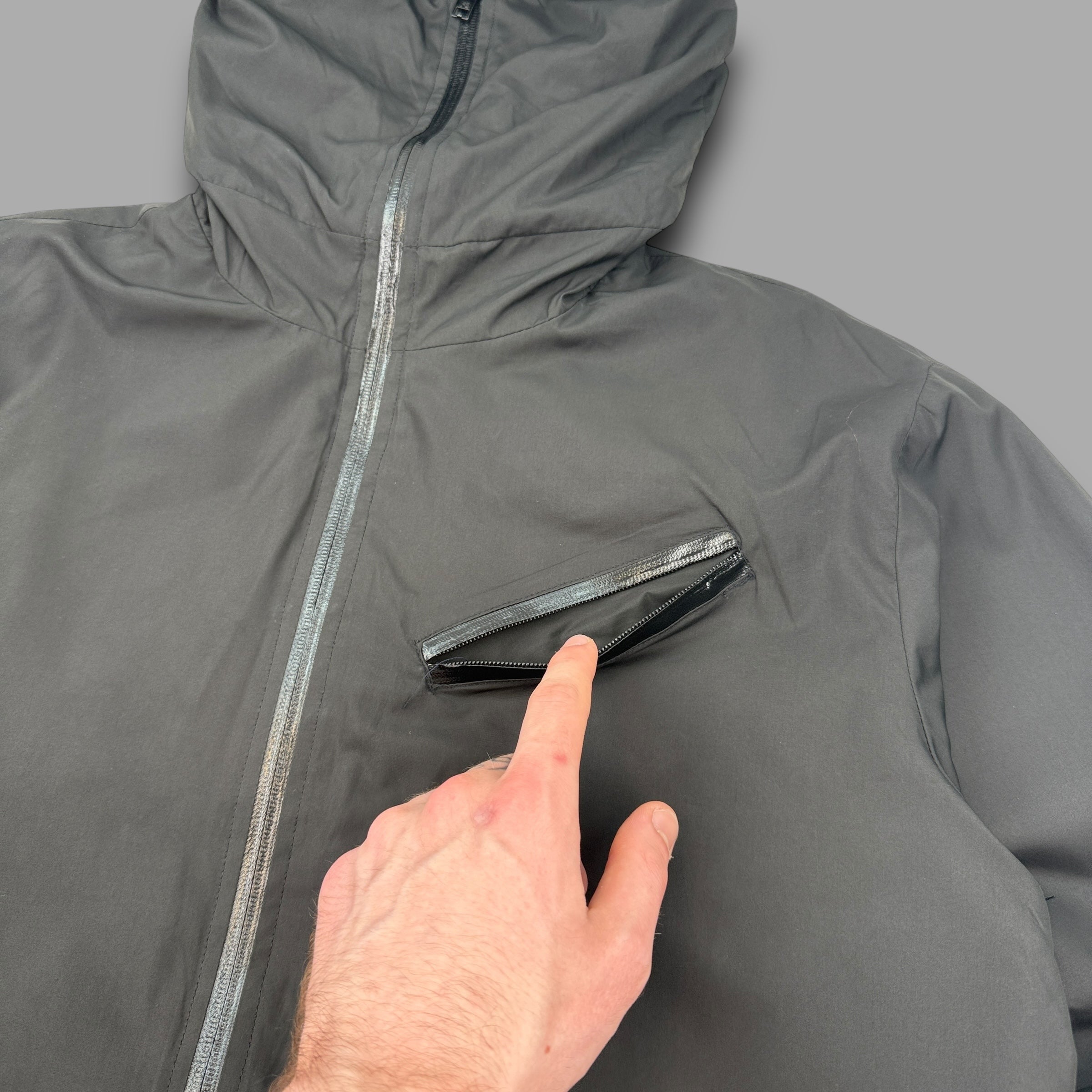 Yohji yamamoto 2007 technical full-zip softshell balaclava jacket (M-L)