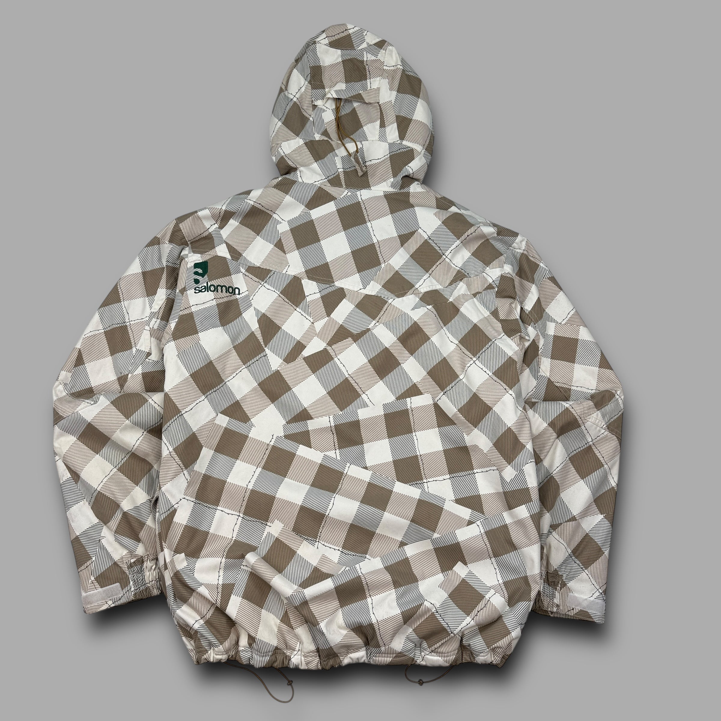 Salomon 2009 technical vented plaid clima-pro softshell ski jacket (L)