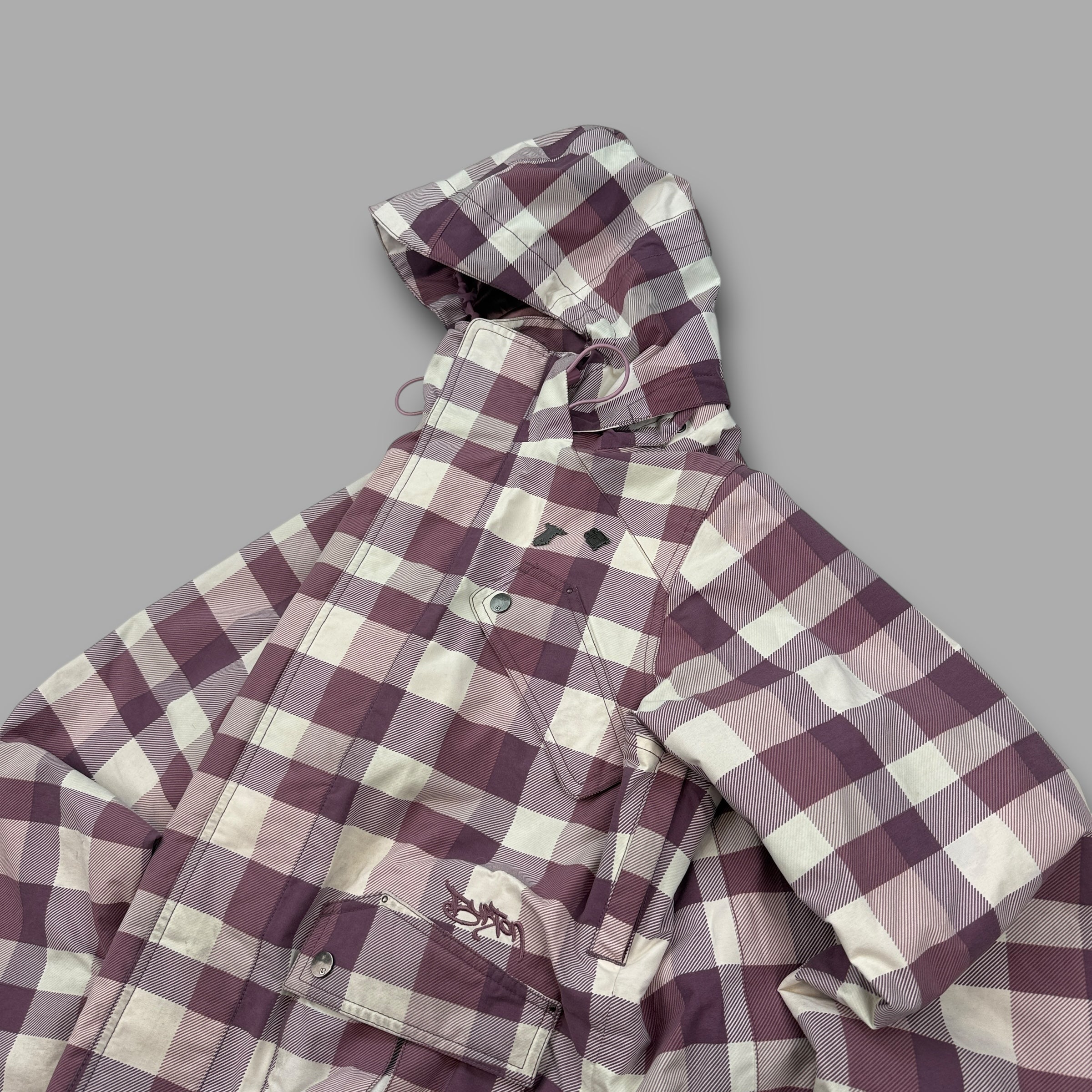 Burton 2000's technical plaid fleece lined ski jacket (M) wms