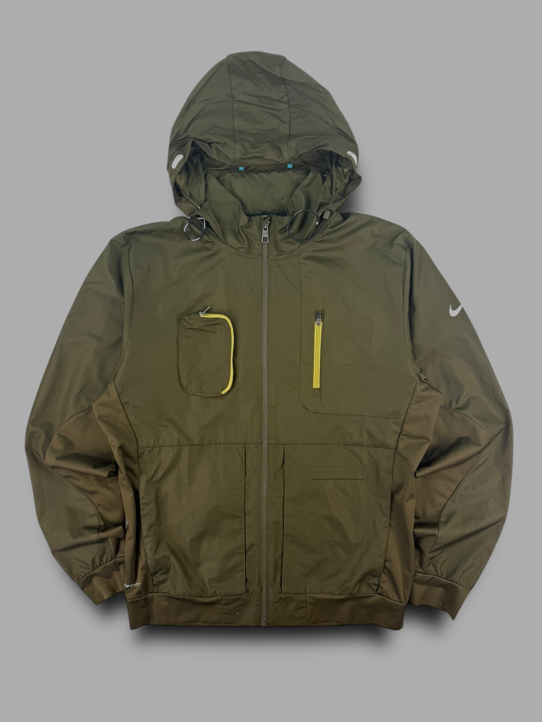 Nike 2000's storm-fit technical multi-pocket running track jacket (M)