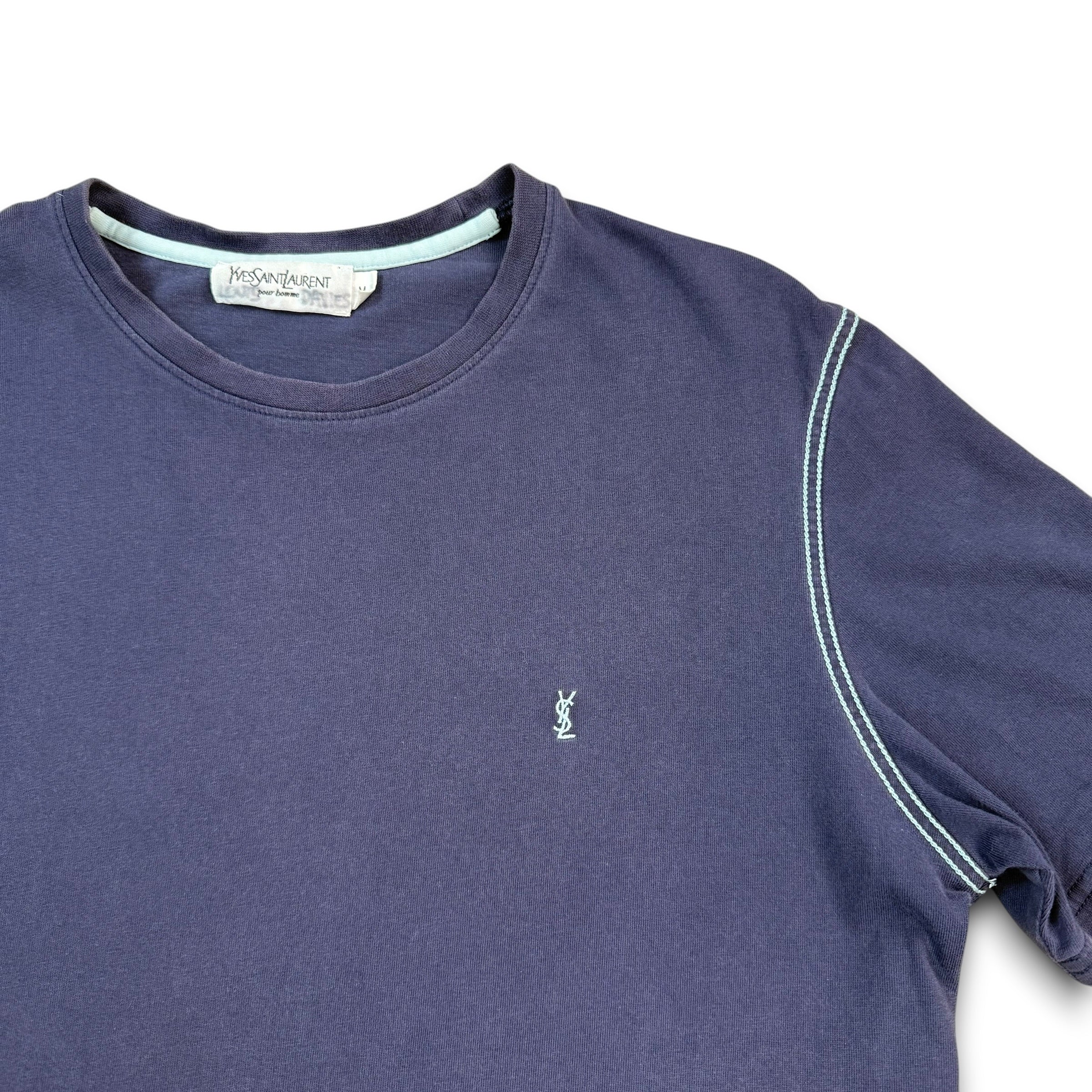 Yves saint laurent 2000's embroidered YSL cotton tee (M)