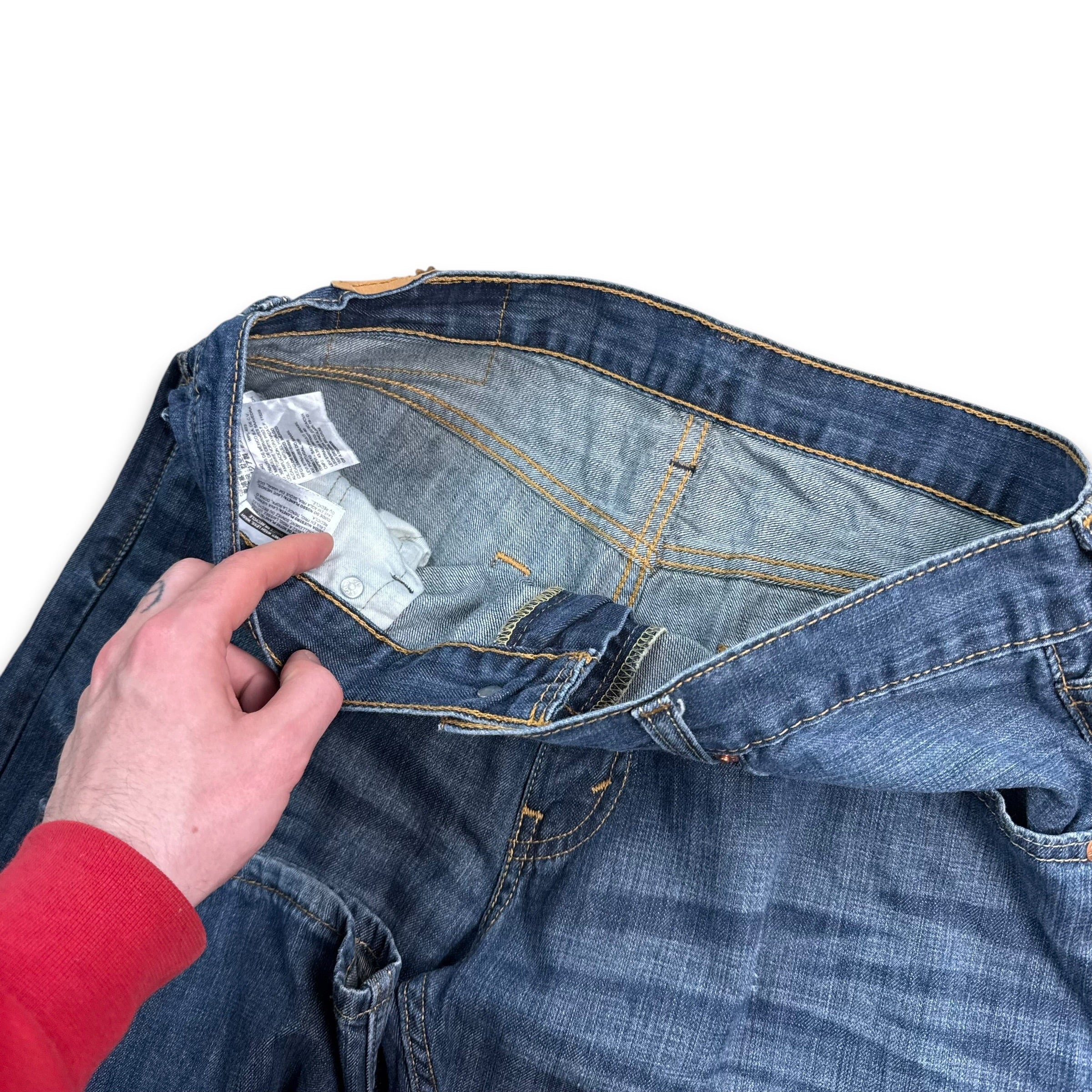 Levi's 527 2000's distressed faded denim bootcut jeans (S)