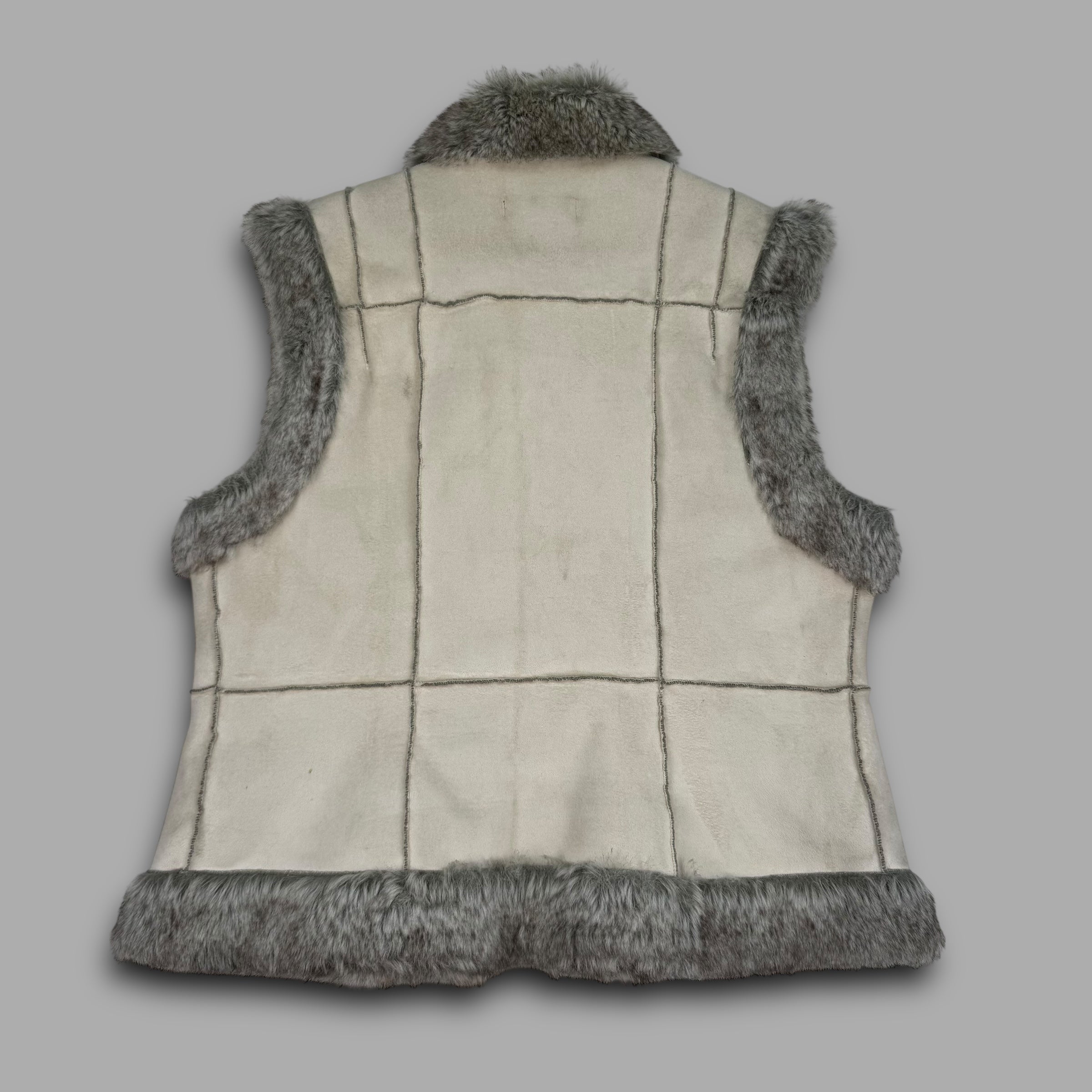 Wit and wisdom 2000's suede fur lined vest (L) wms