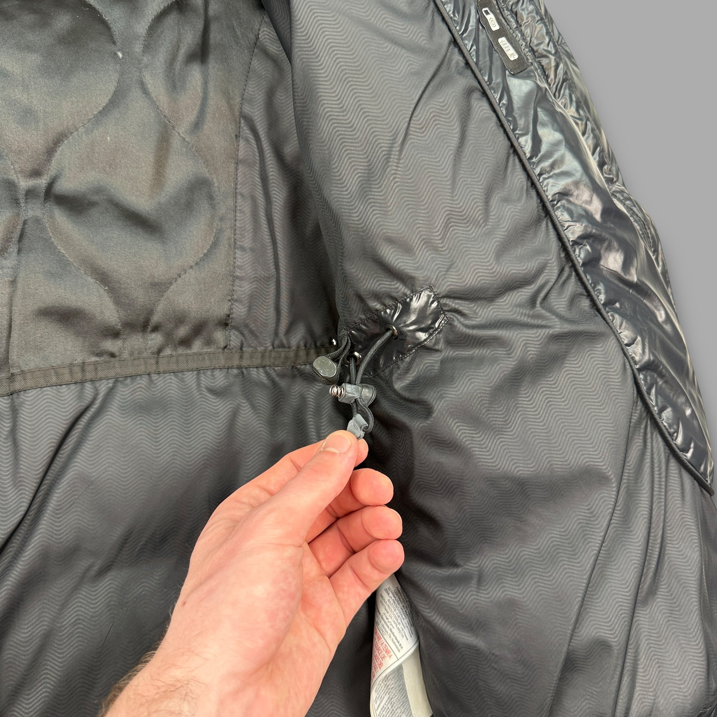 Nike 2000's technical fur hood downfilled shimmer parka jacket (M) wms