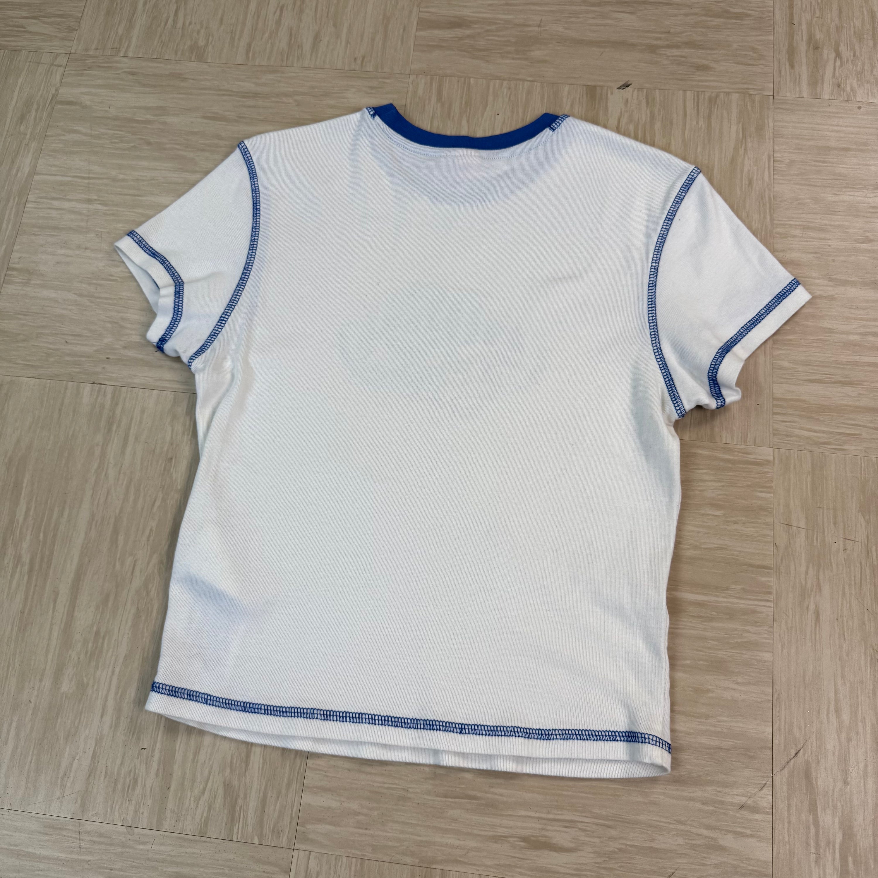 Roxy x Quiksilver 2000's contrast stitch fitted tee (S-M)