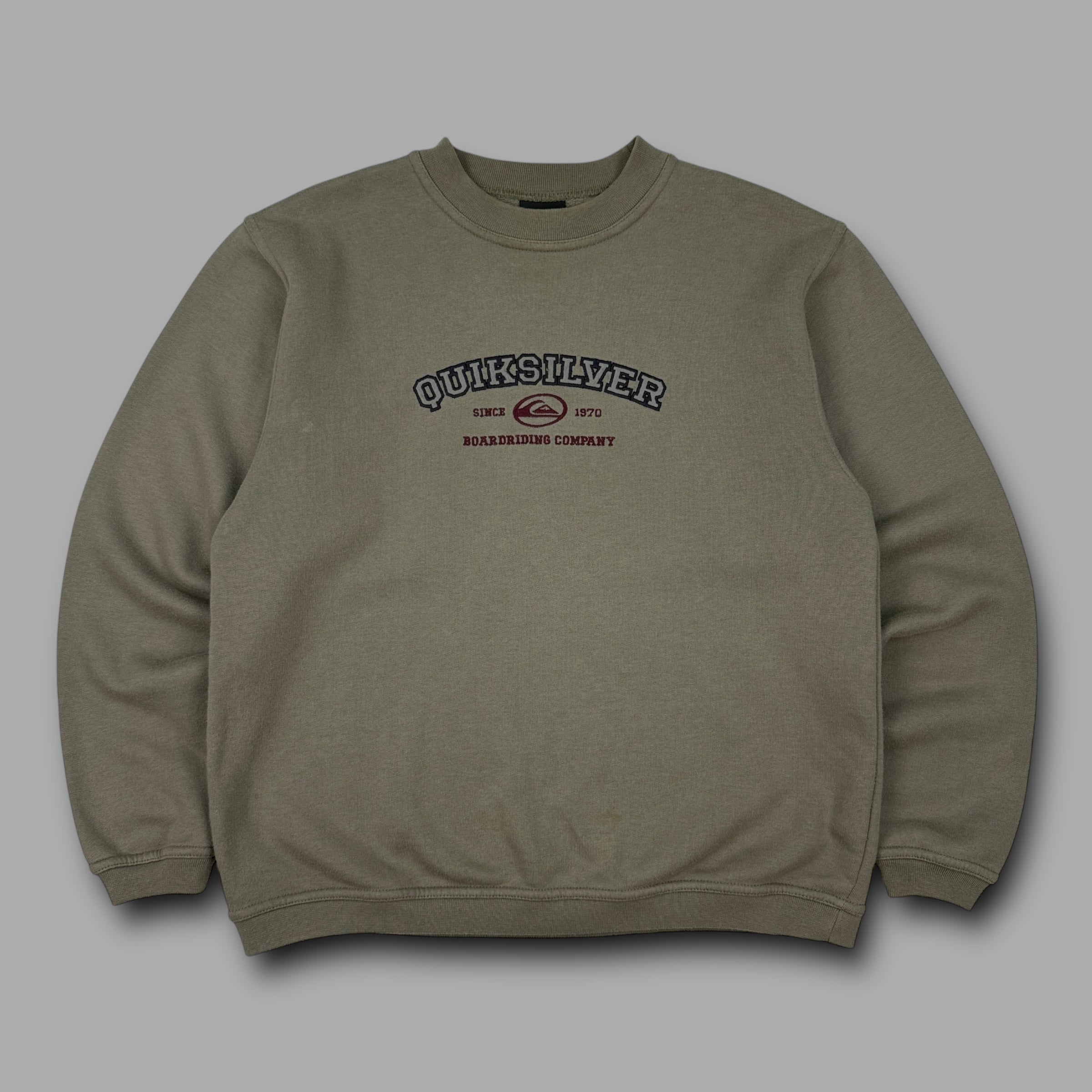 Quiksilver 2000's spellout embrodiered pullover sweatshirt (XS)