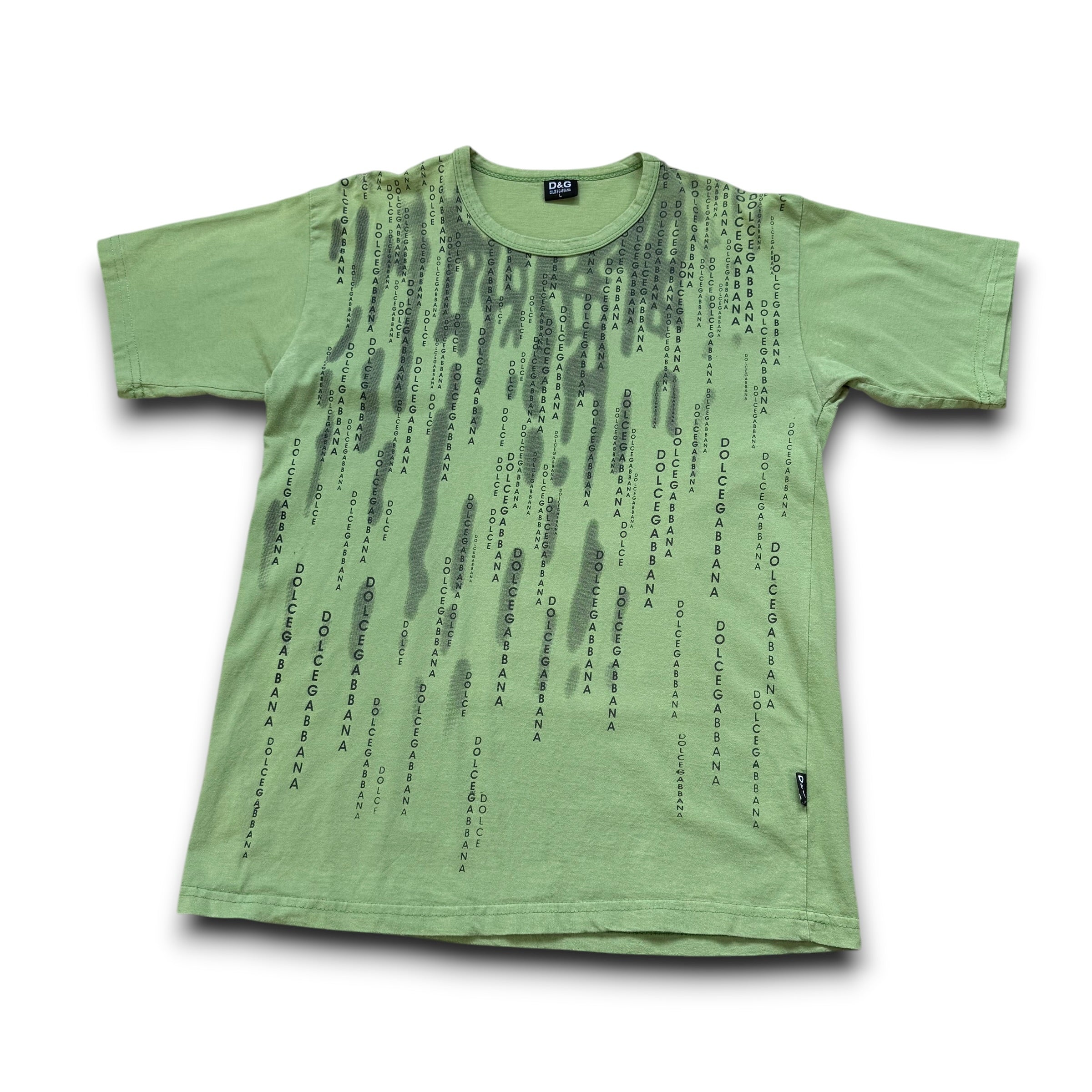 Dolce and gabanna 2000's repeat spellout graphic tee (L)