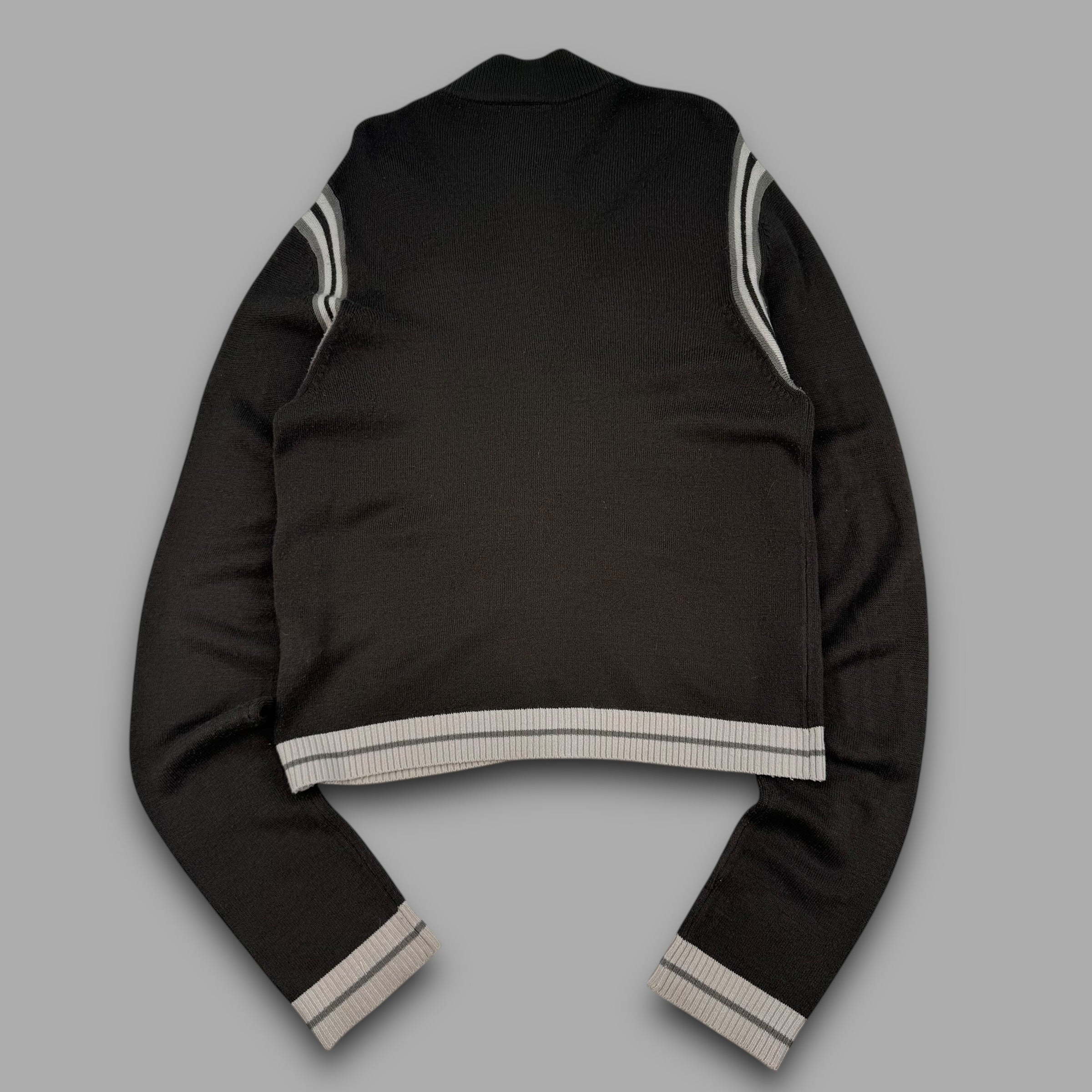 Quiksilver x roxy 2000's knitted cropped zip up track jacket (M) wms