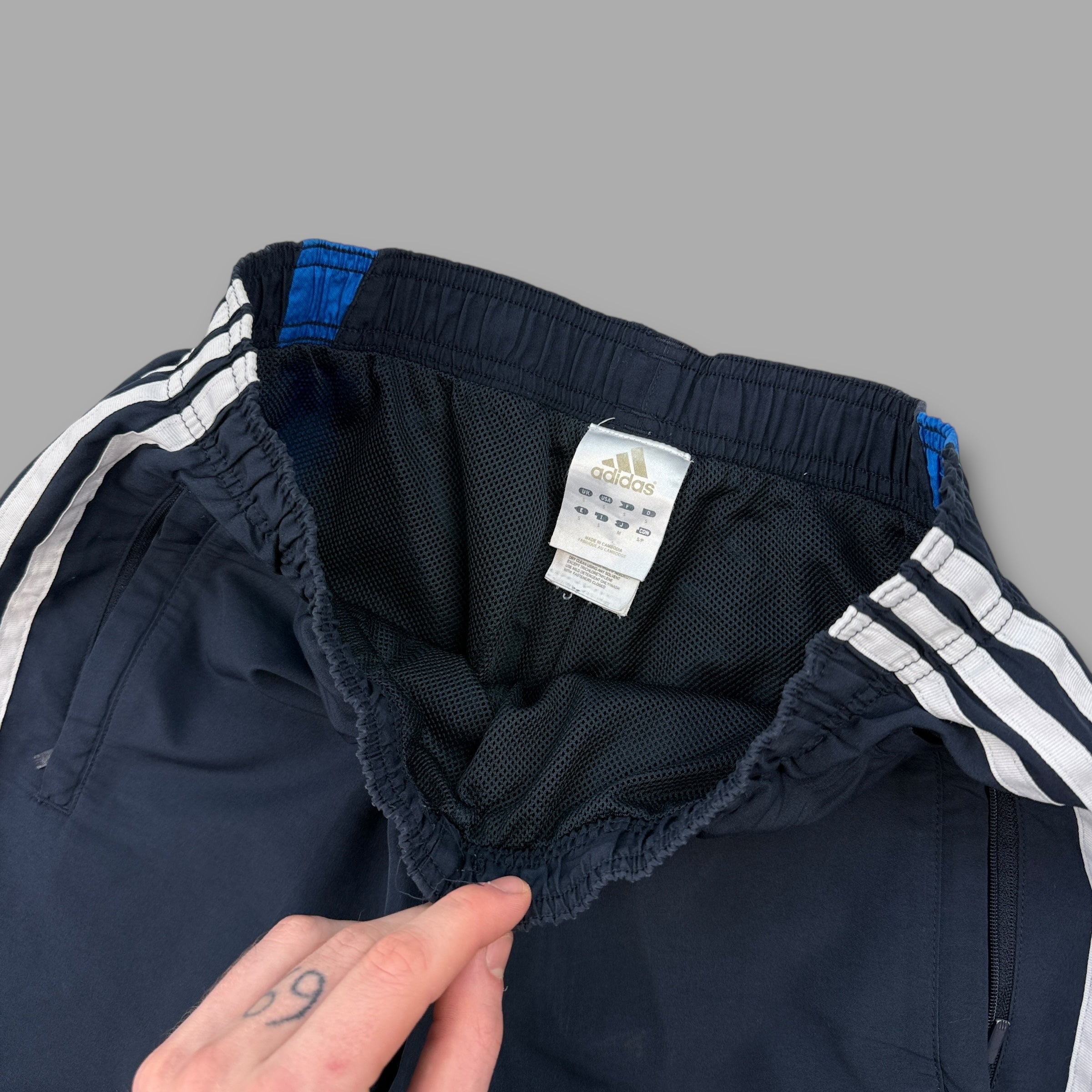 Adidas 2013 baggy panelled track bottoms (S)