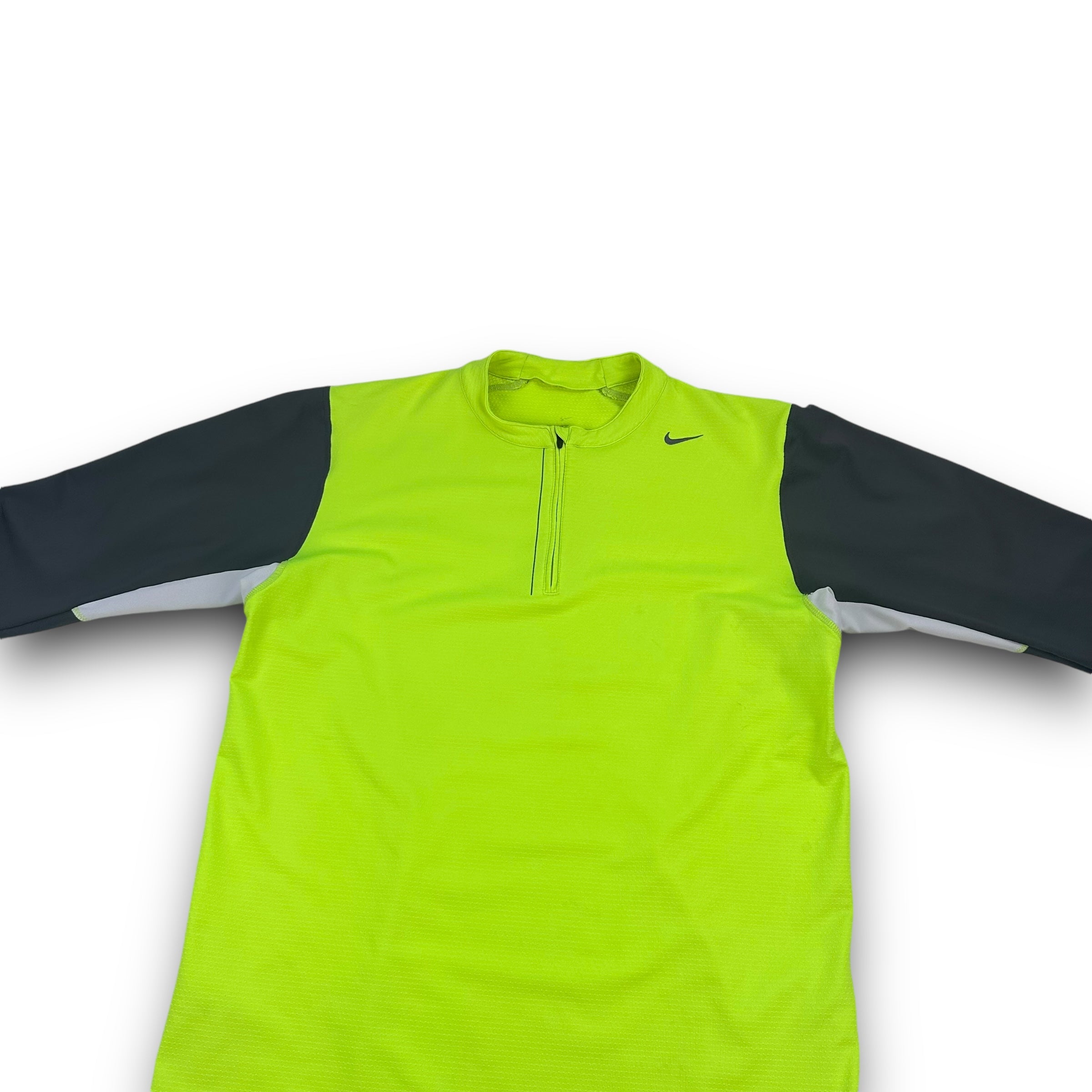 Nike sphere 2000's technical neon long sleeve polo tee (L)