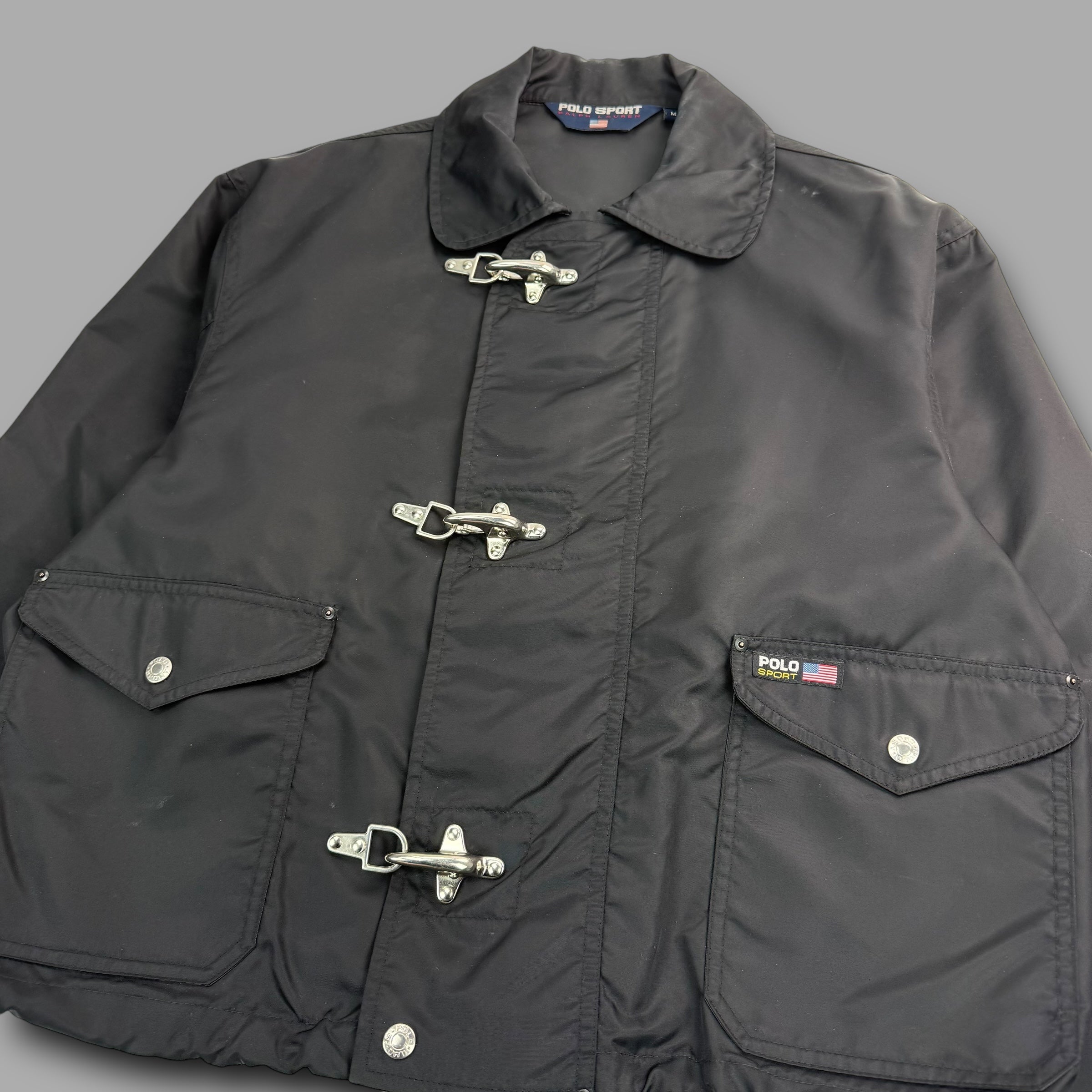 Polo sport 1990's technical nylon fireman clasp jacket (M