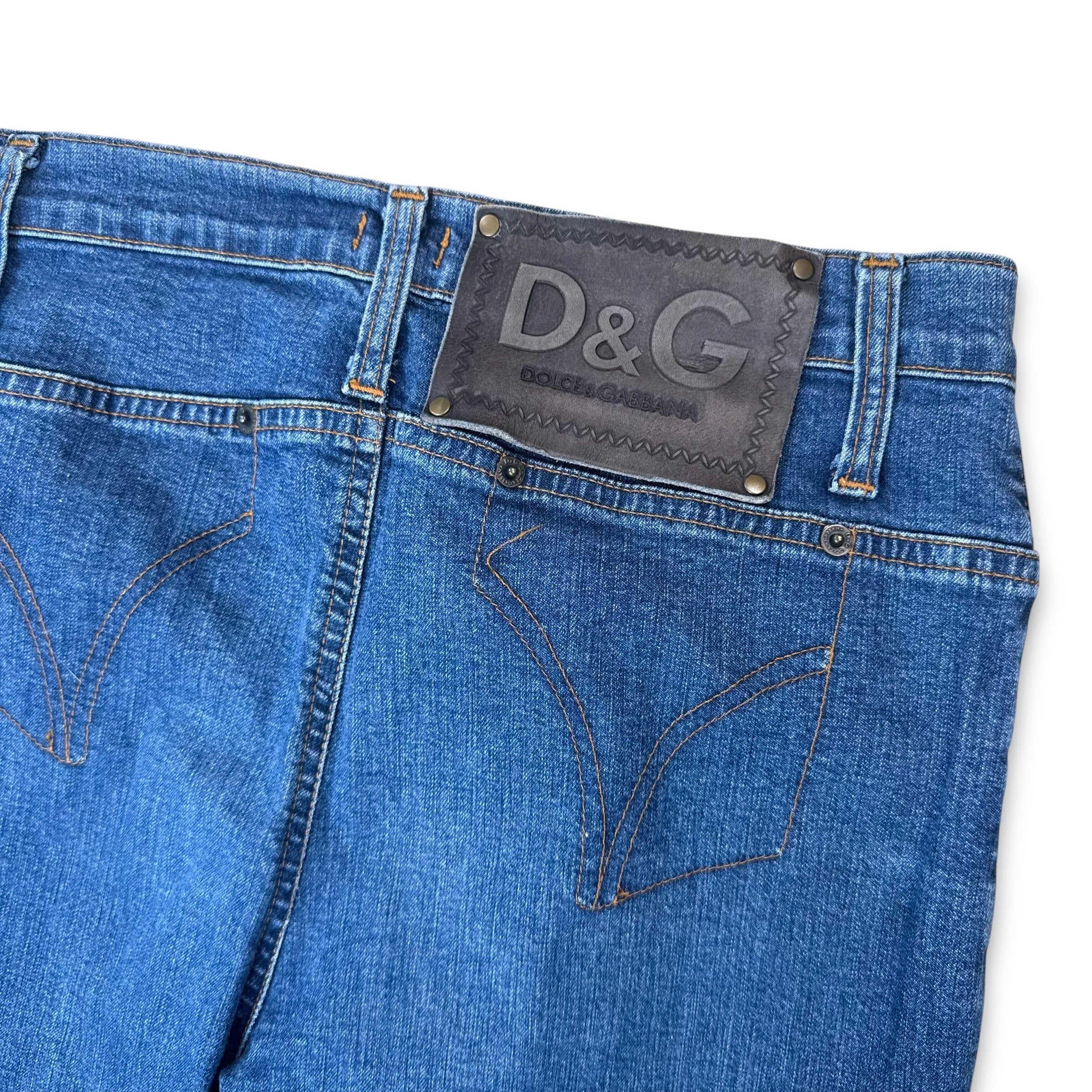 Dolce and gabbana 2000's fitted denim flare jeans (S)