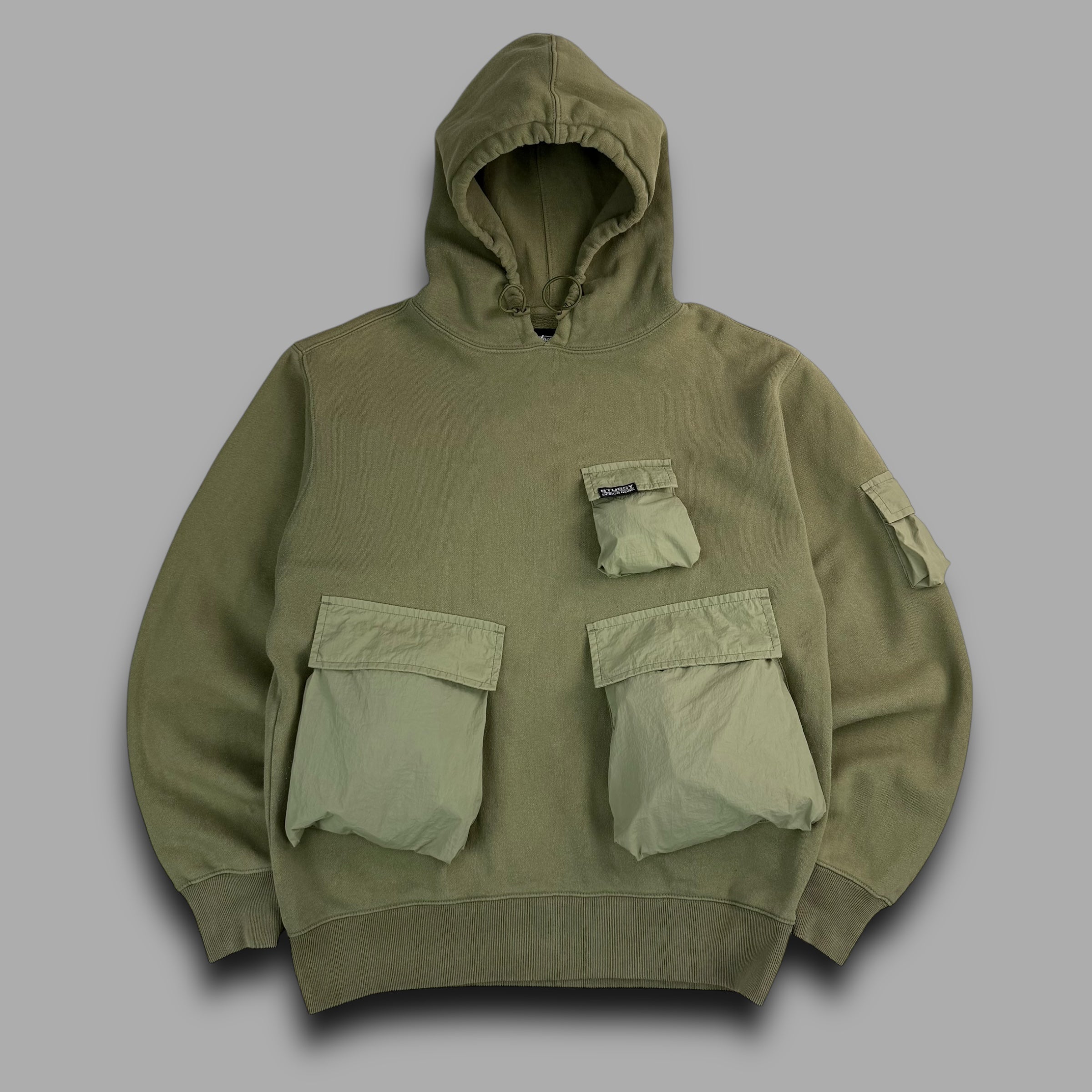 Stussy SS21 technical pullover cargo pocket hoodie (S)