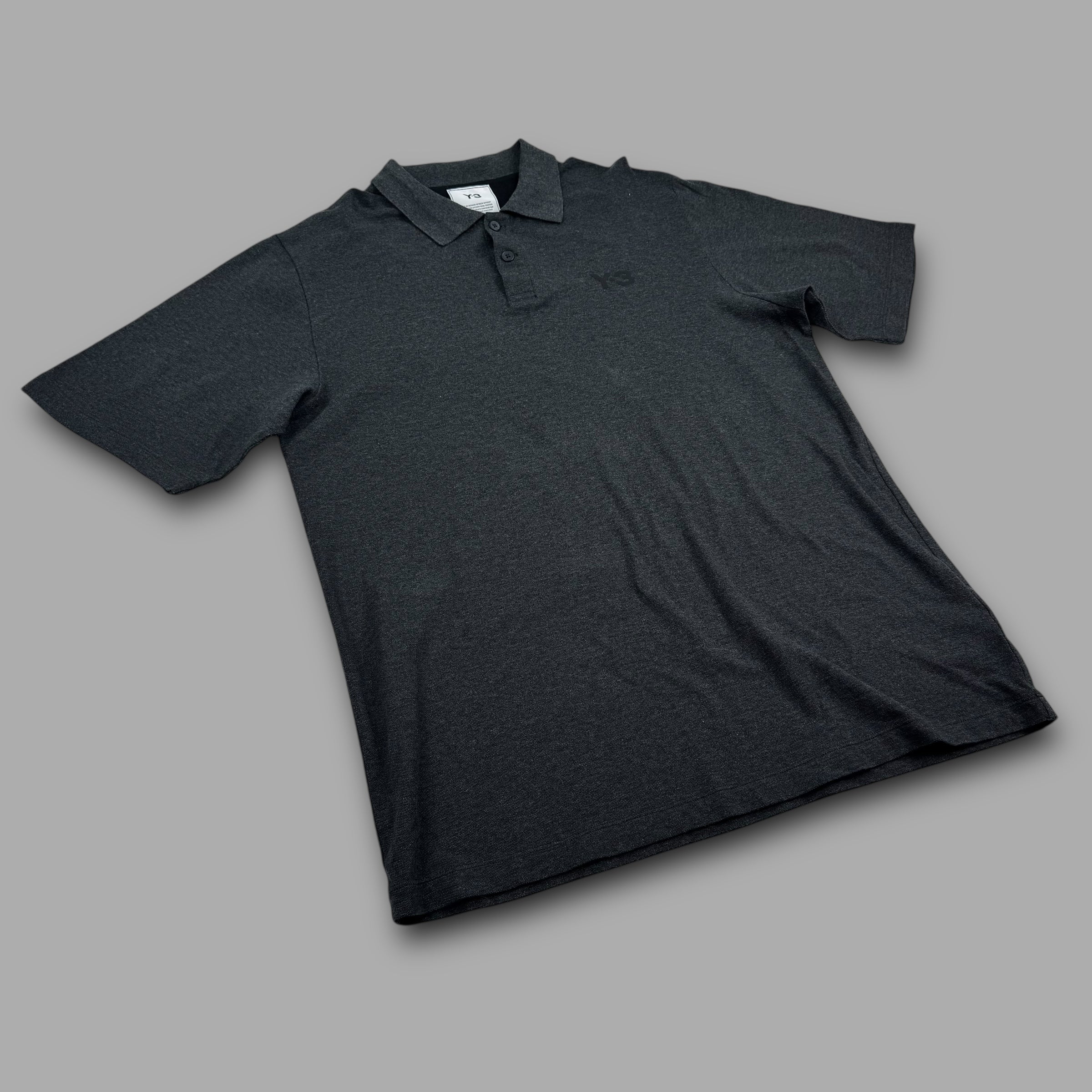 Adidas x Yohji Yamamoto 2000's graphic Y3 polo shirt (M)